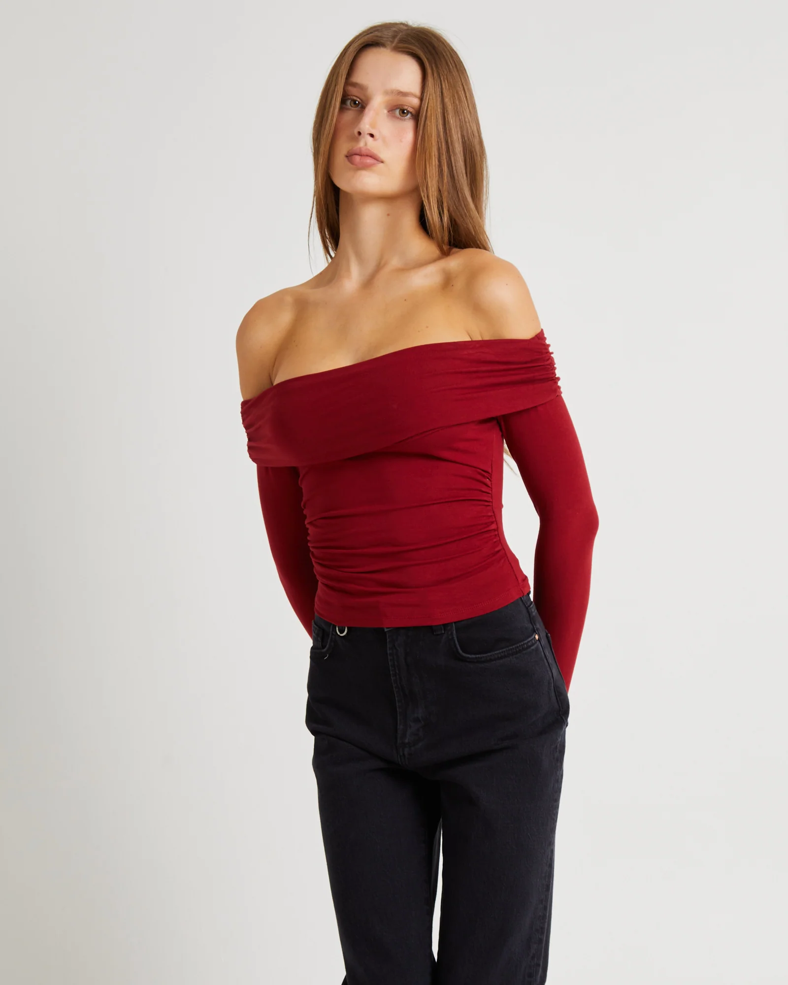 Kia Cold Shoulder Ruch Top - Image 2