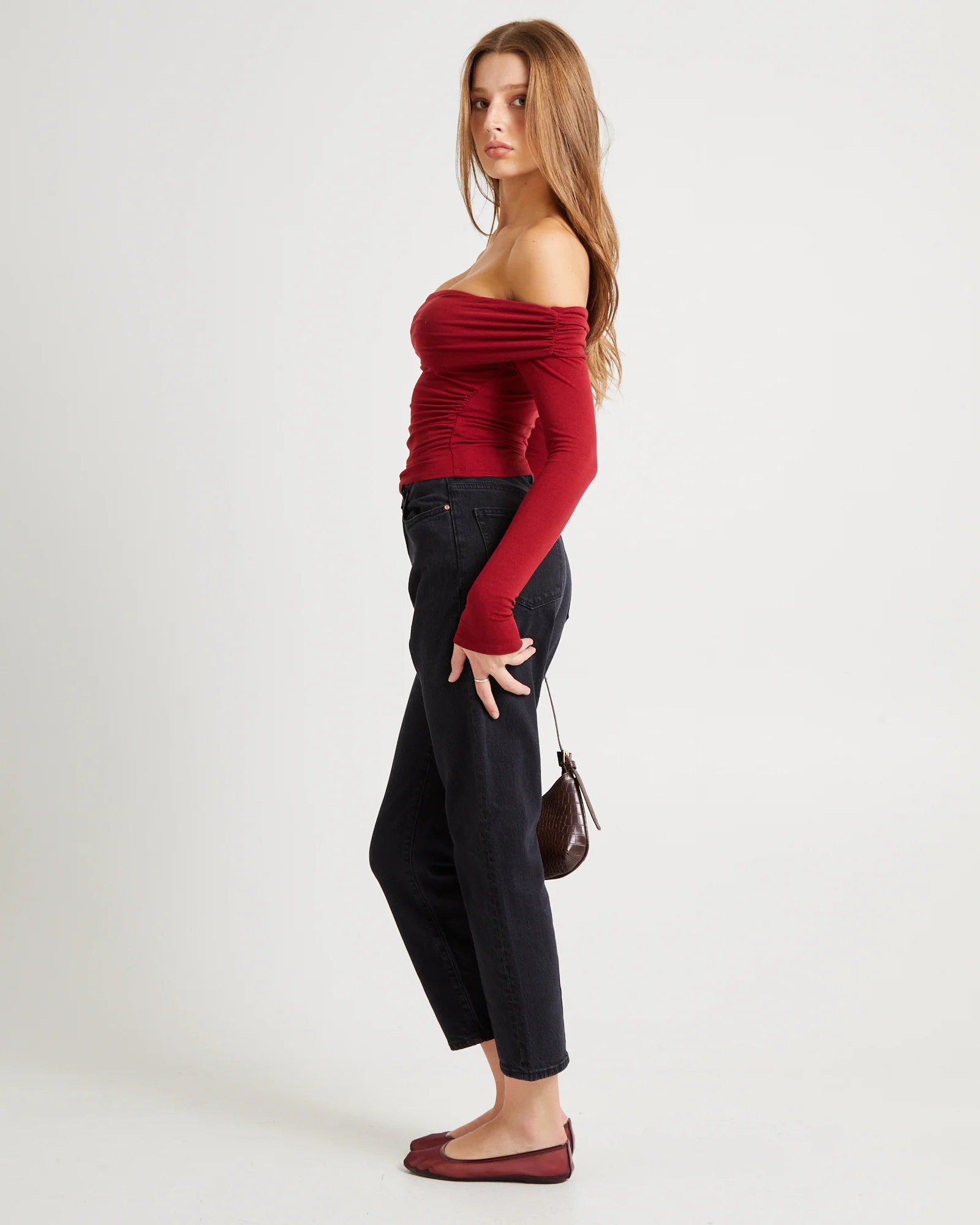Kia Cold Shoulder Ruch Top - Image 5