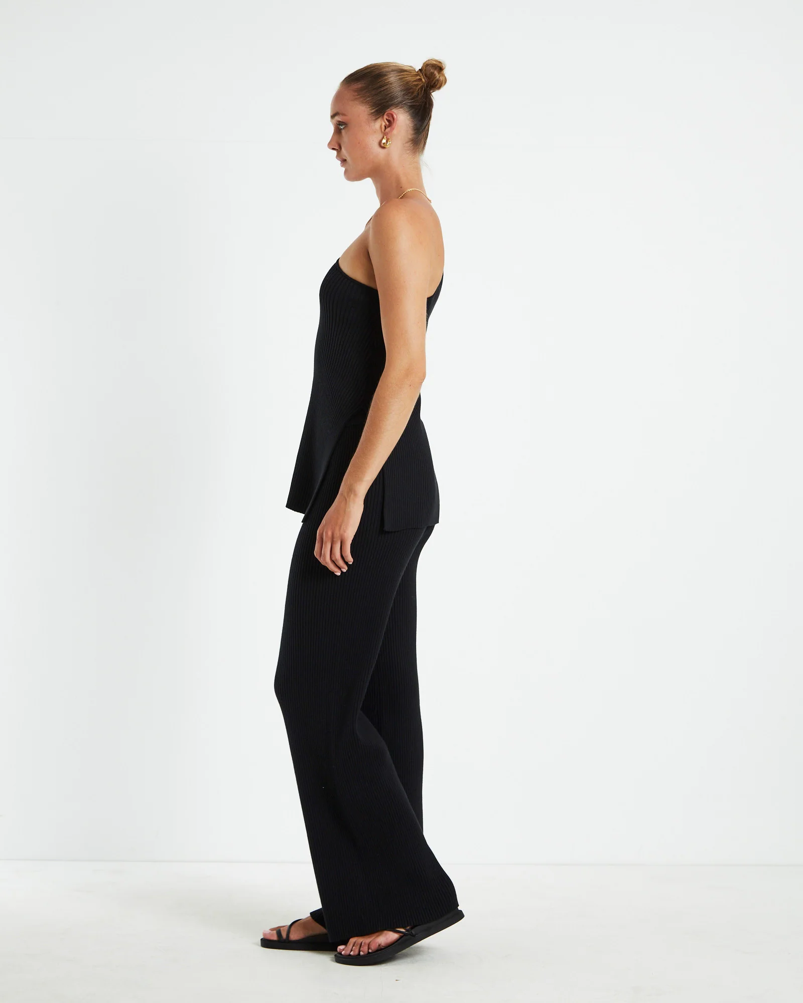 Kiah Knit Longline Top Black - Image 4