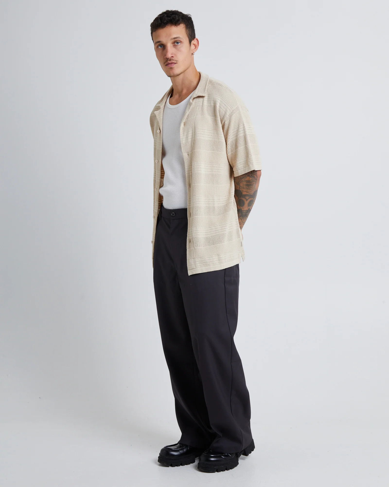 Knitted Short Sleeve Resort Shirt - Image 4