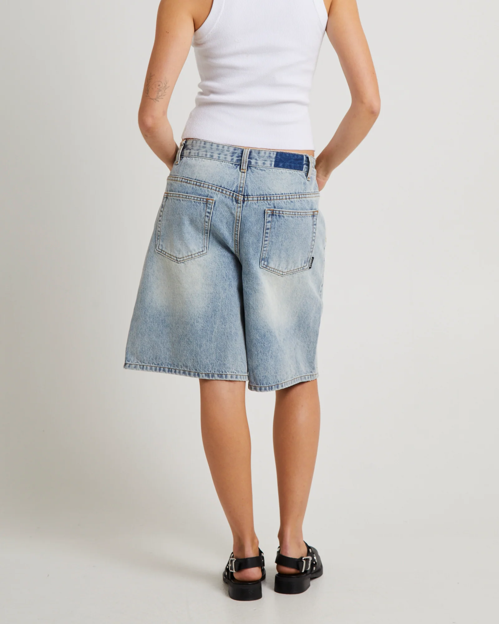 Kourtney Longline Denim Jorts - Image 4