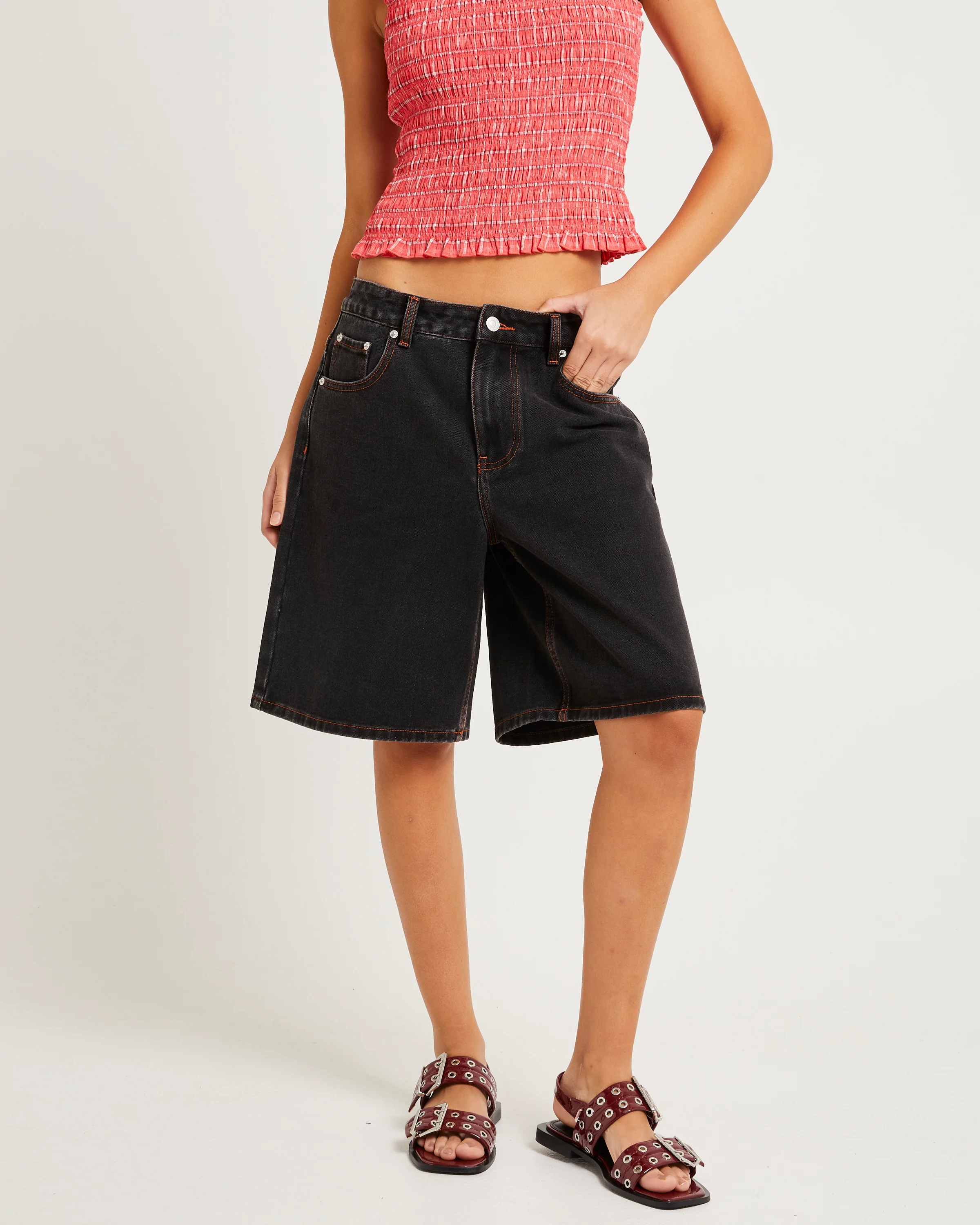 Kourtney Longline Denim Jorts
