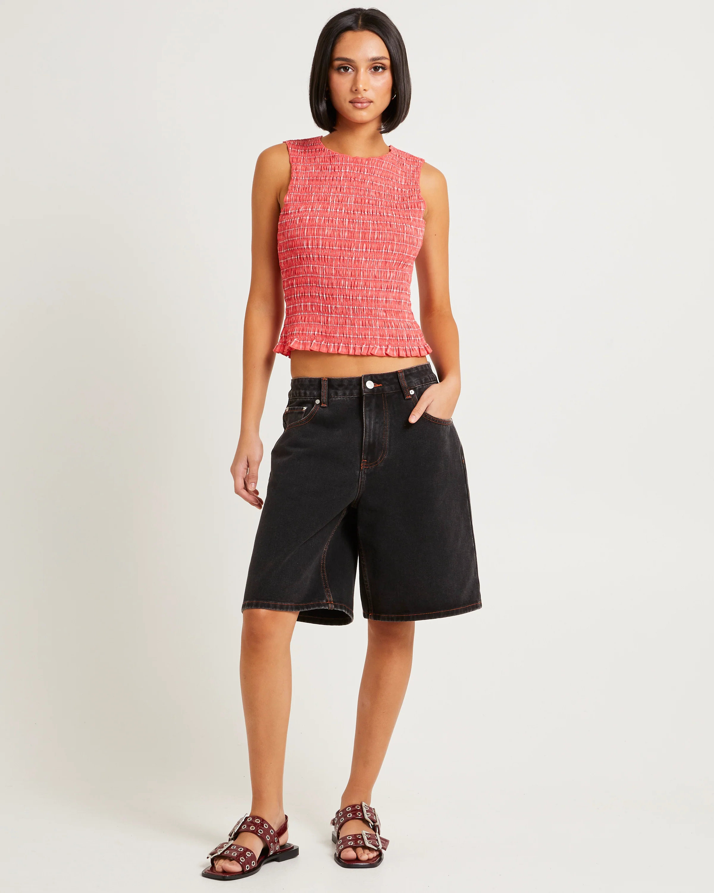 Kourtney Longline Denim Jorts - Image 3
