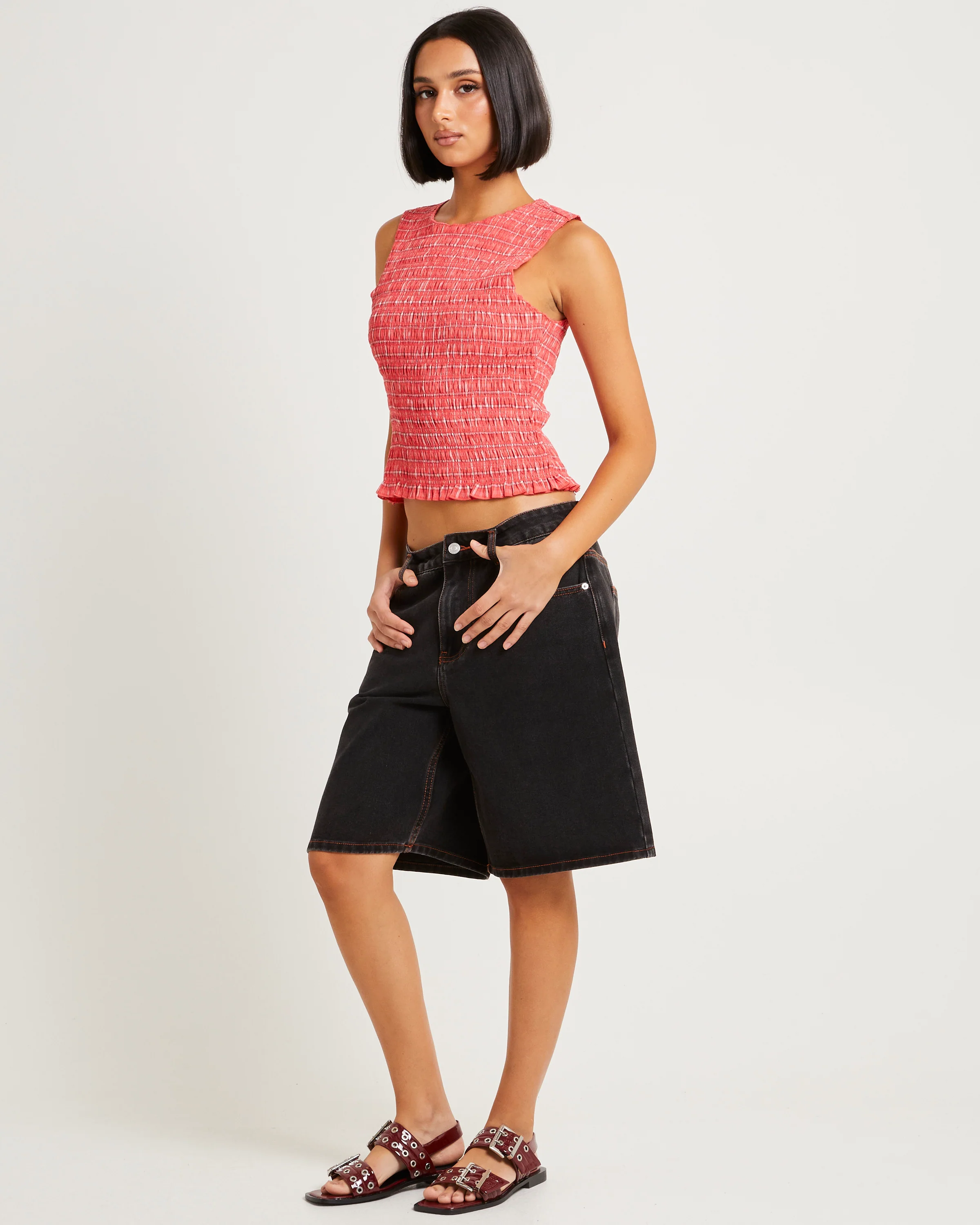 Kourtney Longline Denim Jorts - Image 4