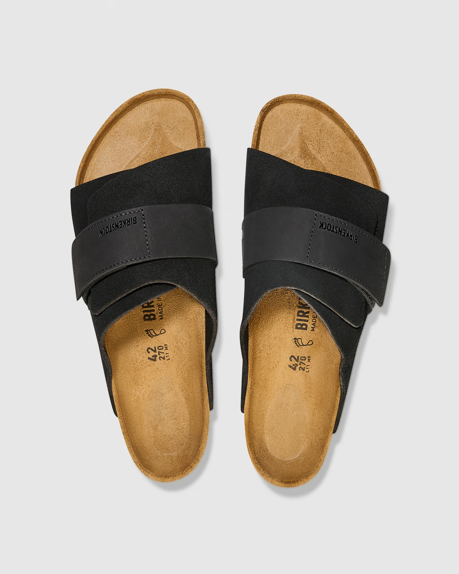 Kyoto Black Suede Nubuck Leather Sandals - Image 5