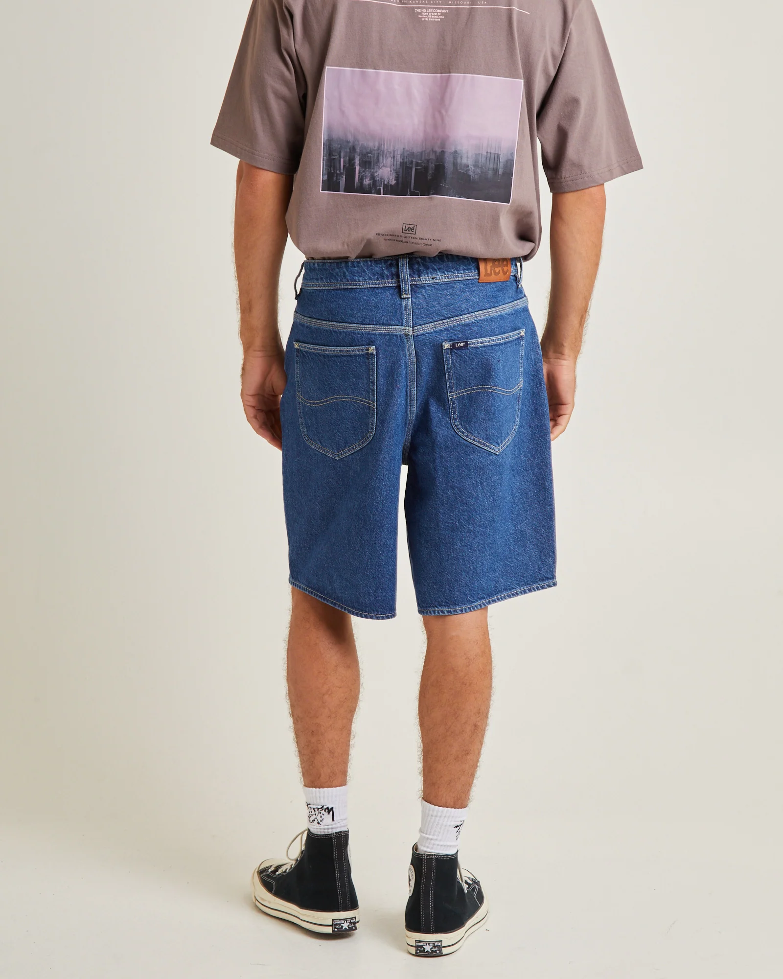 L-Five Biggie Denim Shorts Stone - Image 2