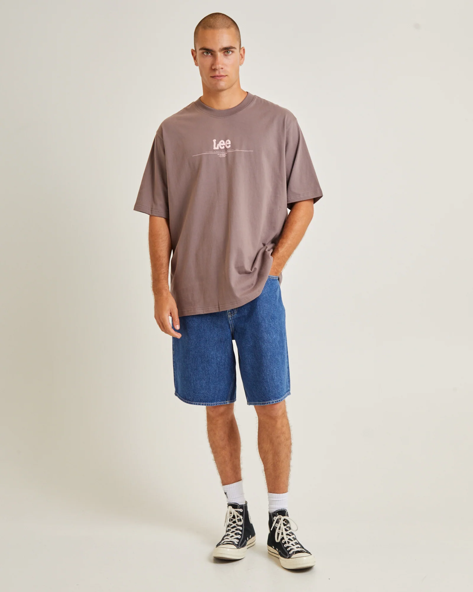 L-Five Biggie Denim Shorts Stone - Image 3