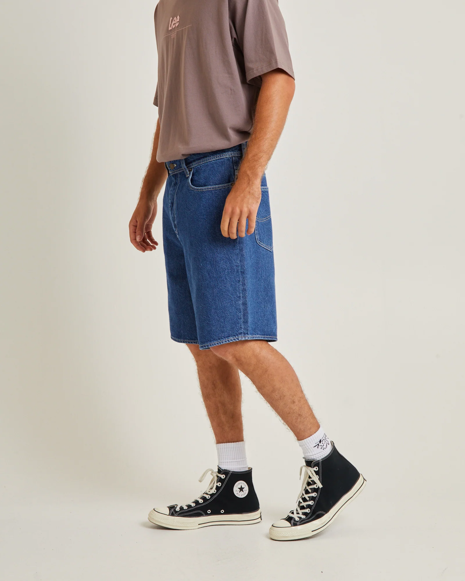 L-Five Biggie Denim Shorts Stone - Image 5