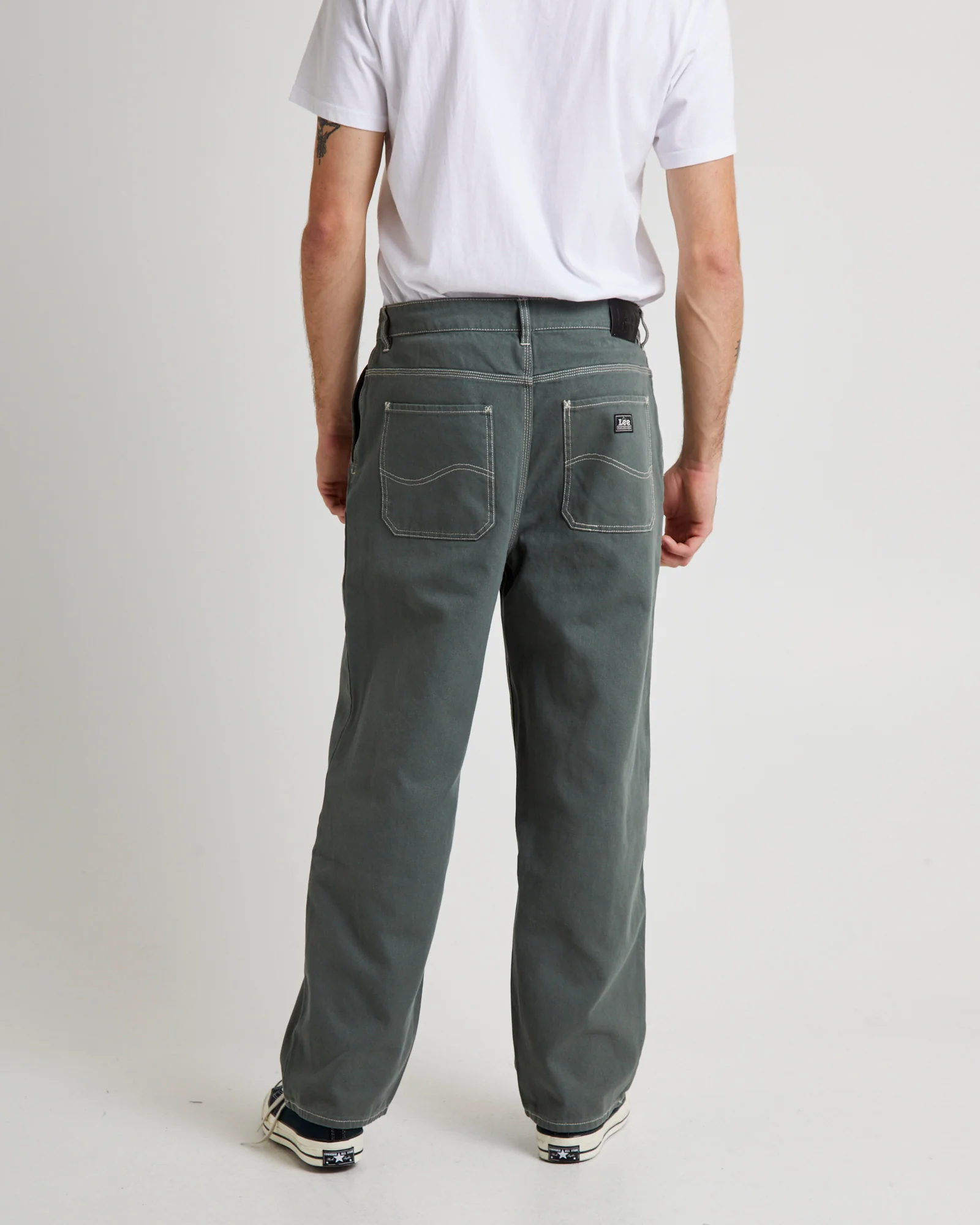 L-Five Relaxed Worker Pant Aircraft Green - Image 2
