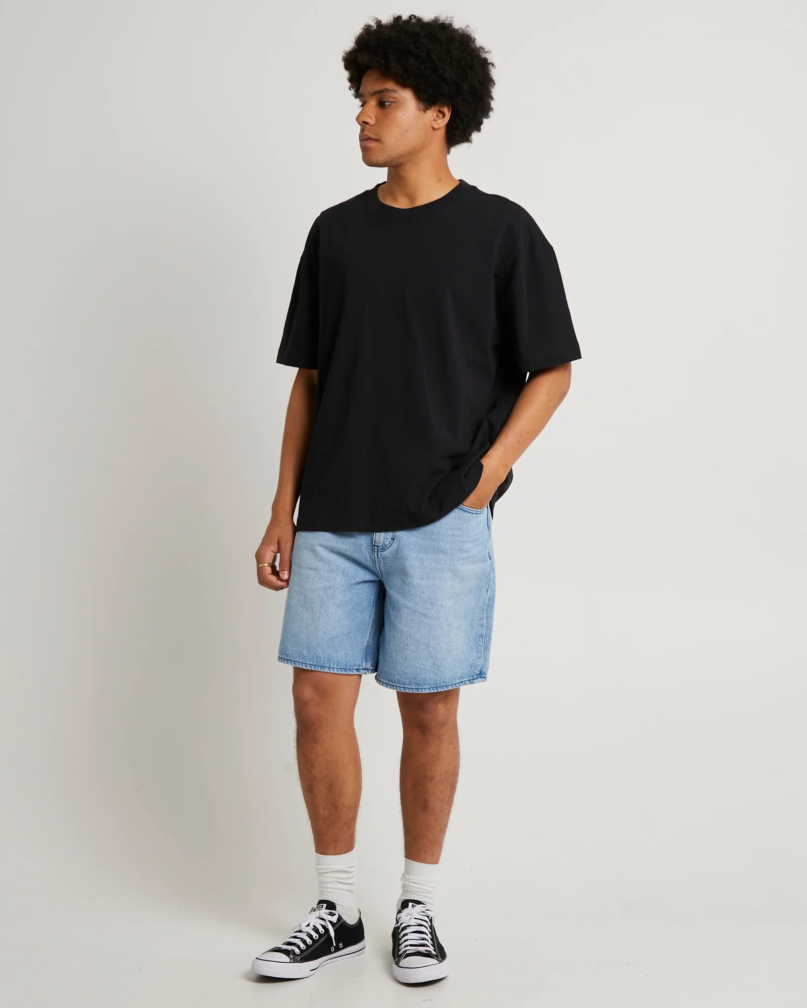 L-Four Baggy Denim Shorts - Image 3