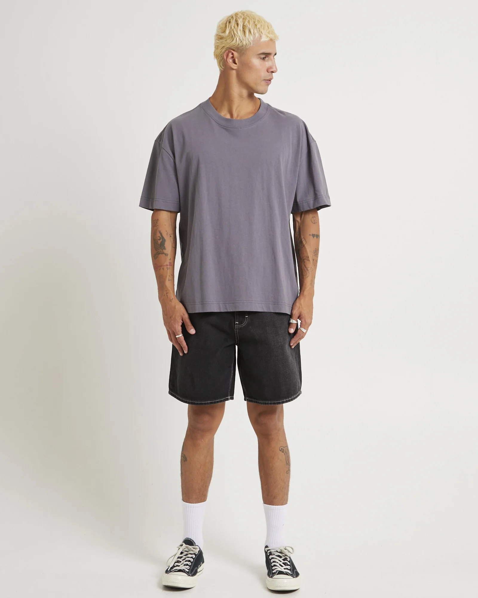 L-Four Baggy Denim Shorts - Image 3