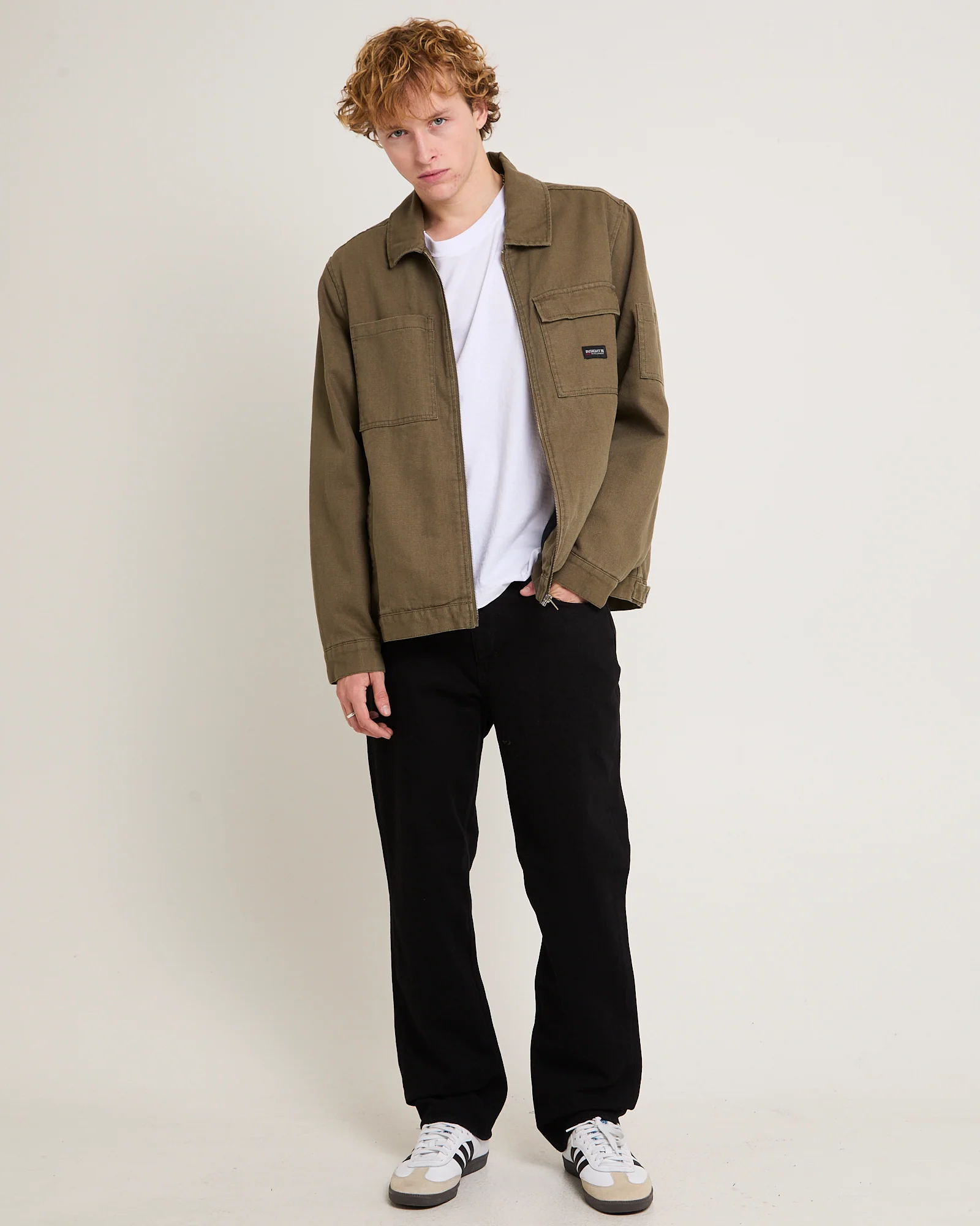 L-Three Straight Denim Jeans New Black - Image 2
