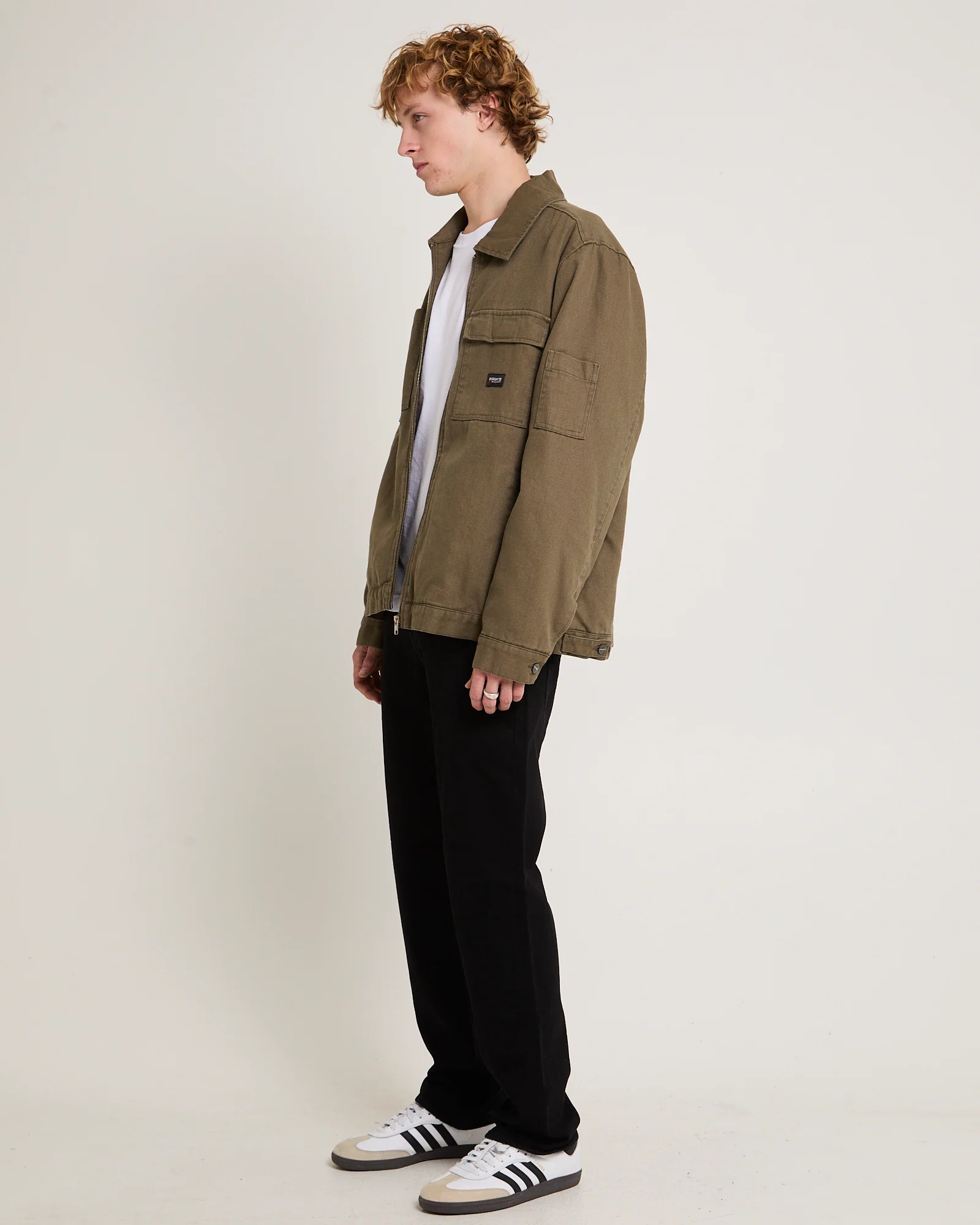 L-Three Straight Denim Jeans New Black - Image 4