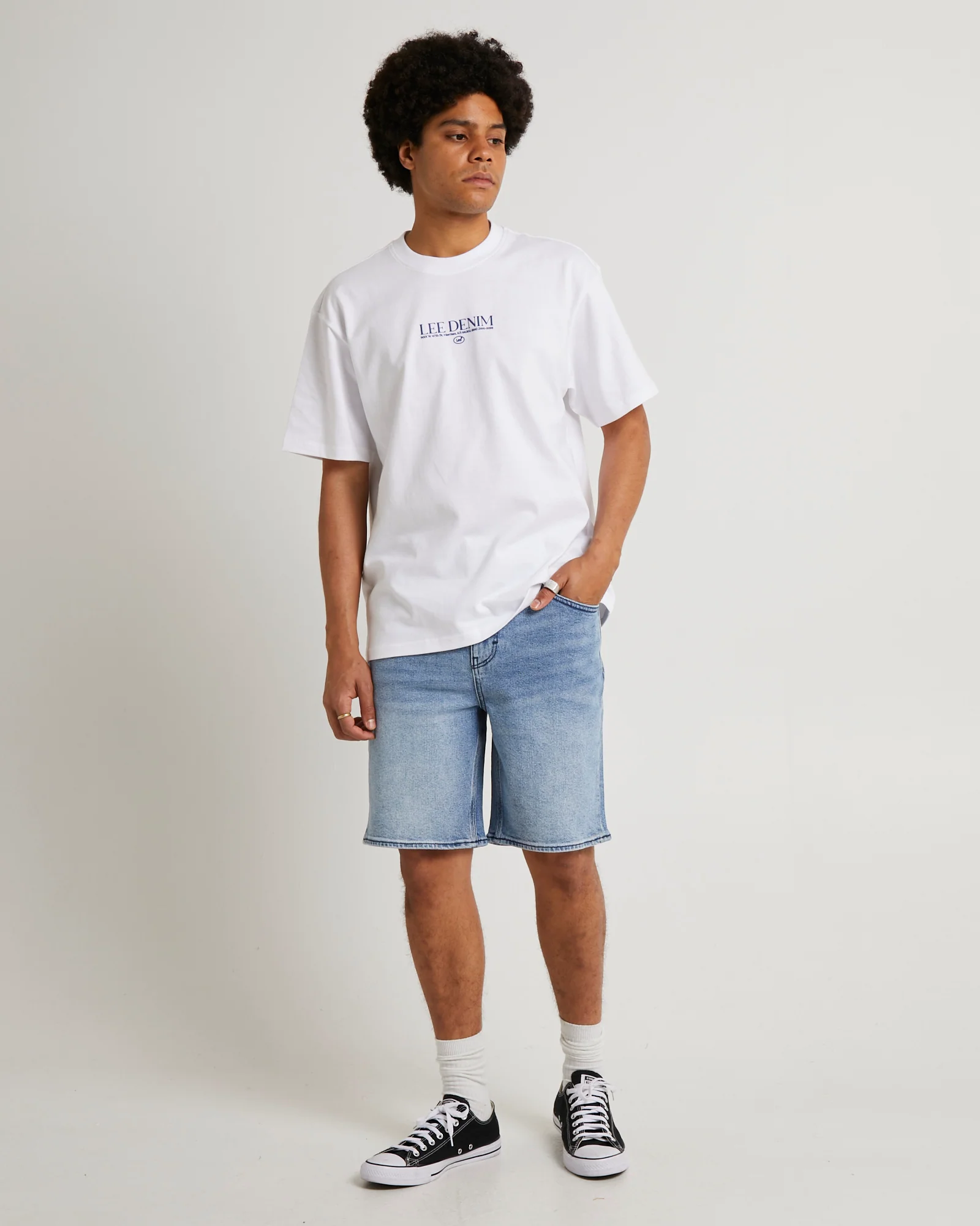 L-Two Slim Denim Shorts - Image 3