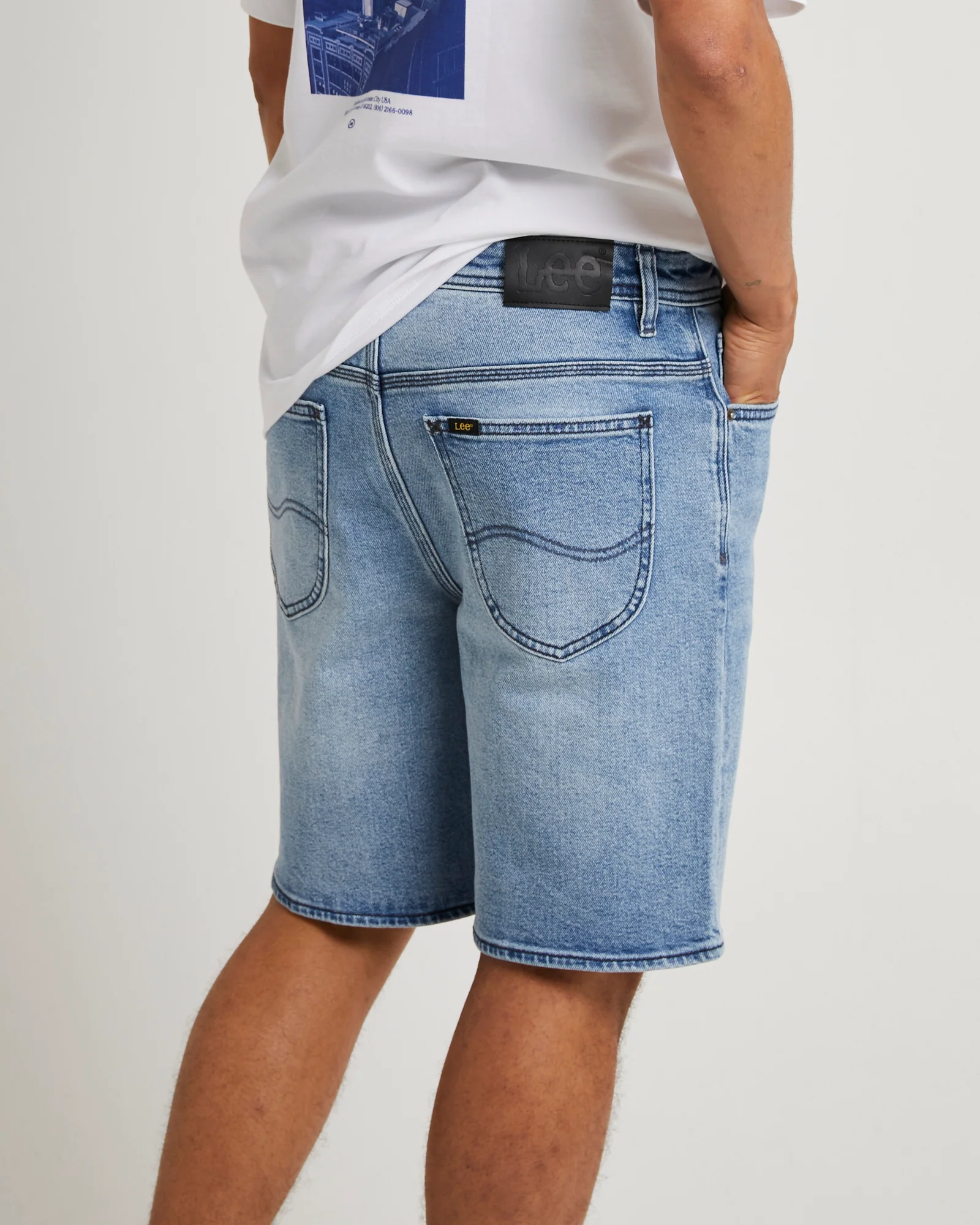 L-Two Slim Denim Shorts - Image 5