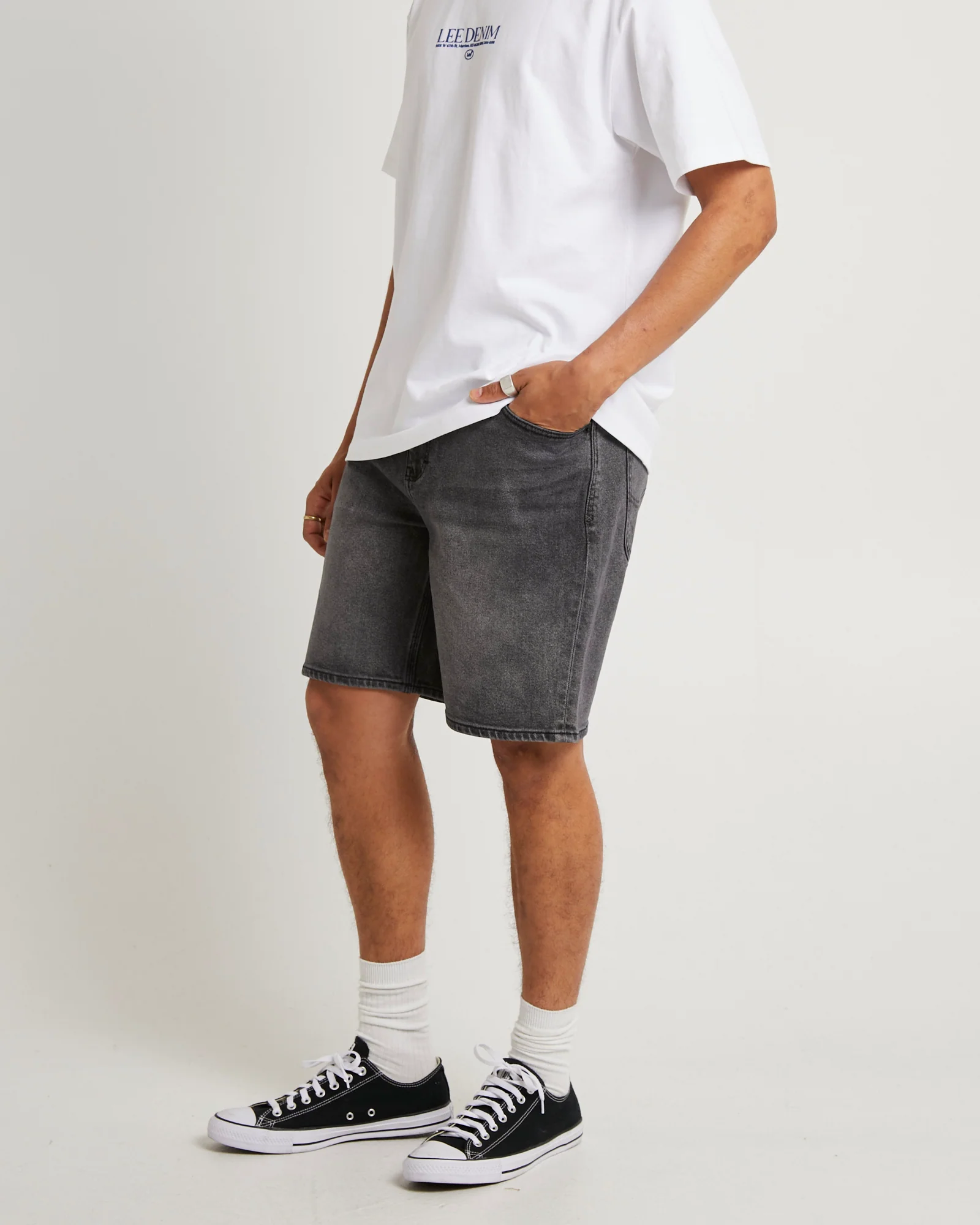 L-Two Slim Denim Shorts - Image 4