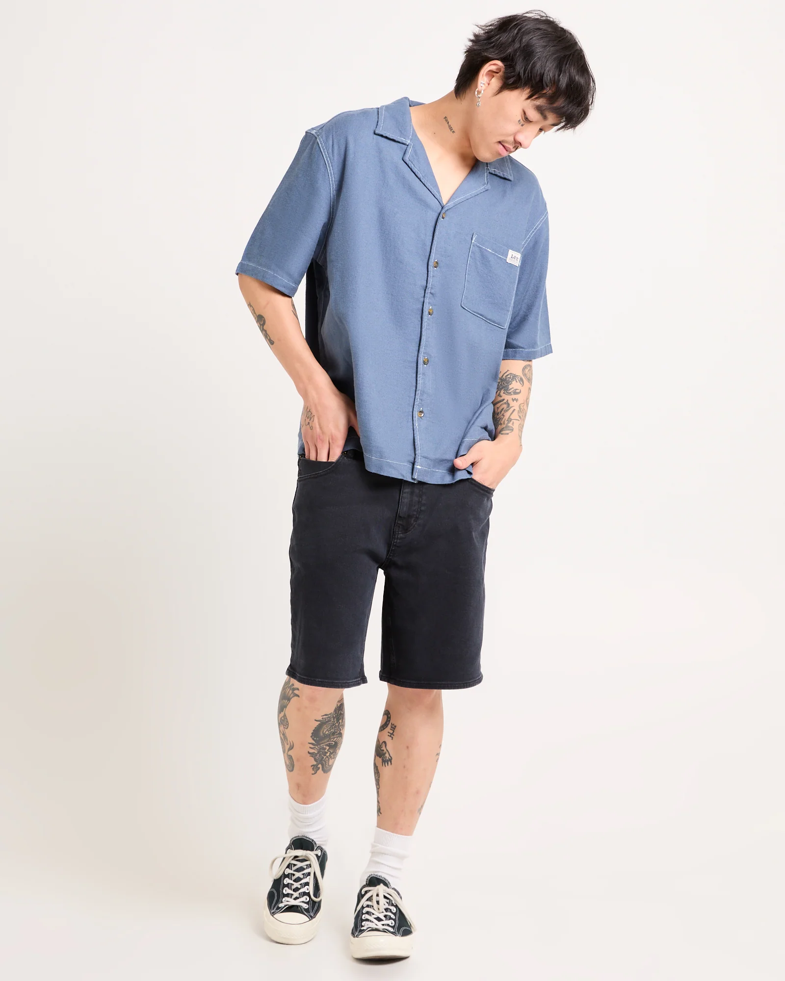 L-Two Slim Denim Shorts - Image 3