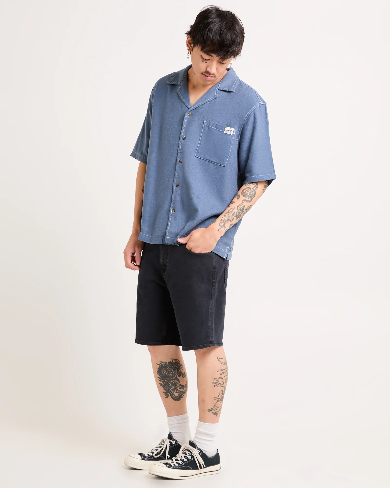 L-Two Slim Denim Shorts - Image 4