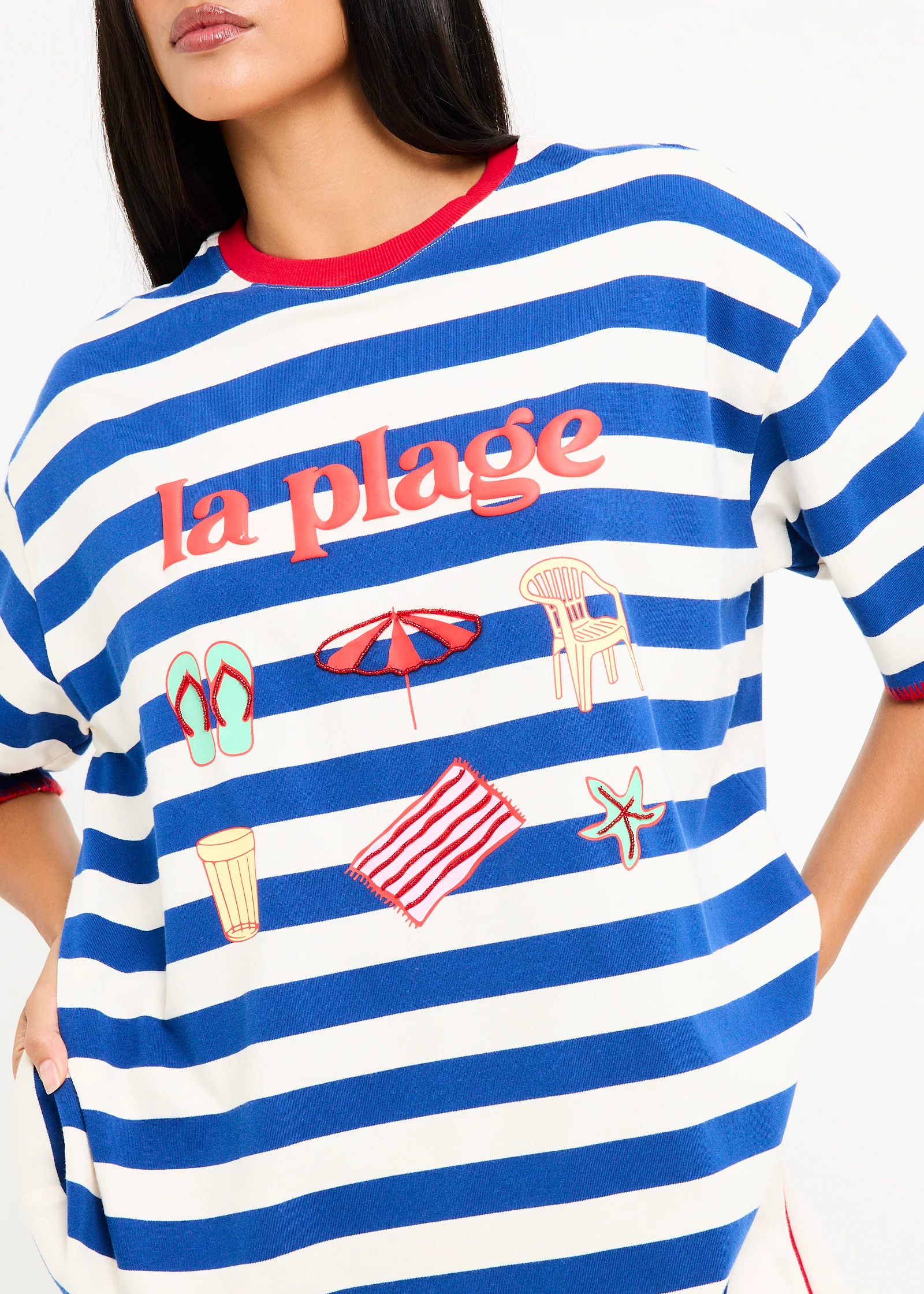 La Plage Stripe Short Sleeve T-Shirt - Image 6