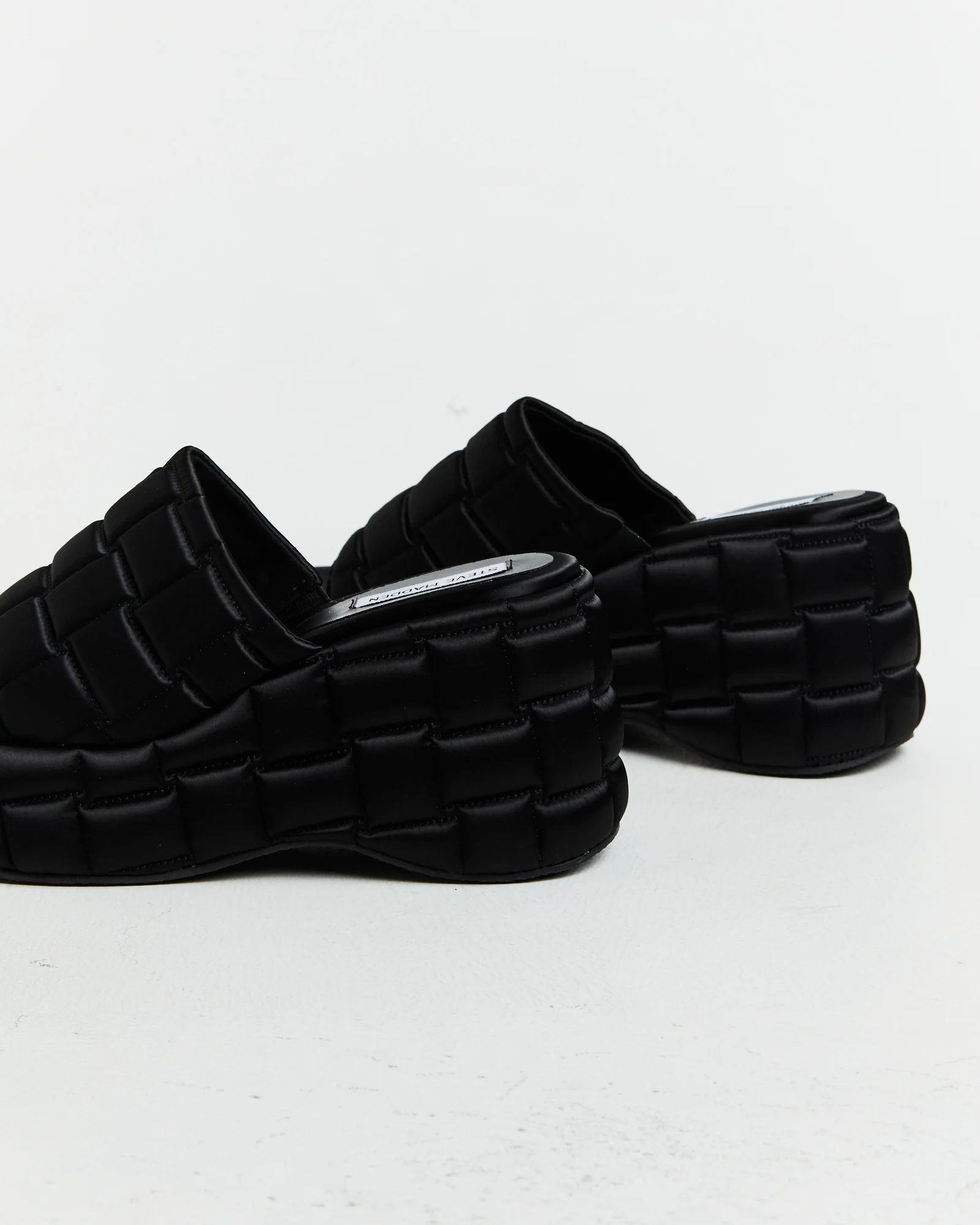 LA VOOM Satin Sandals in Black - Image 6