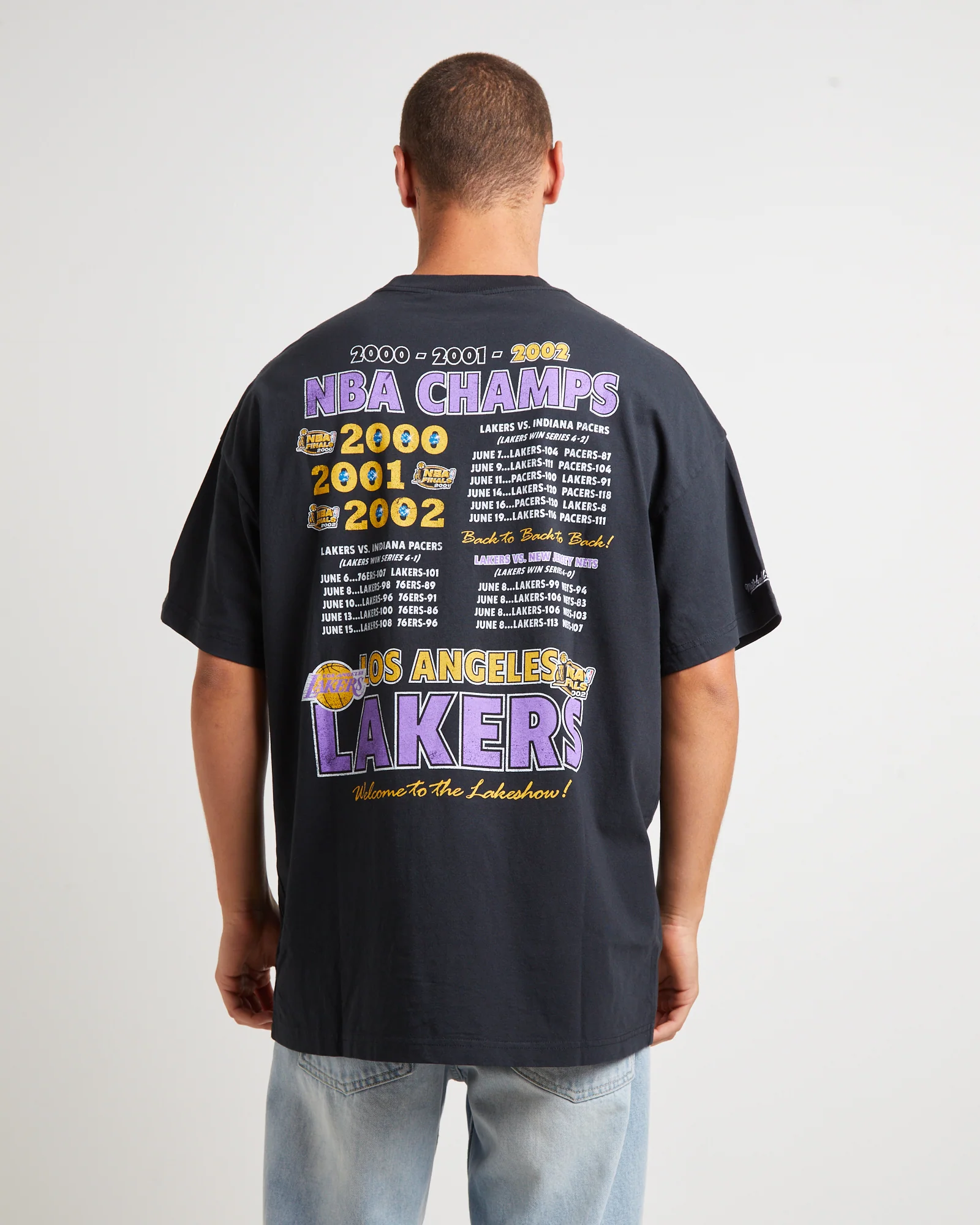 Lakers Final Champions T-Shirt in Faded Black - Image 2