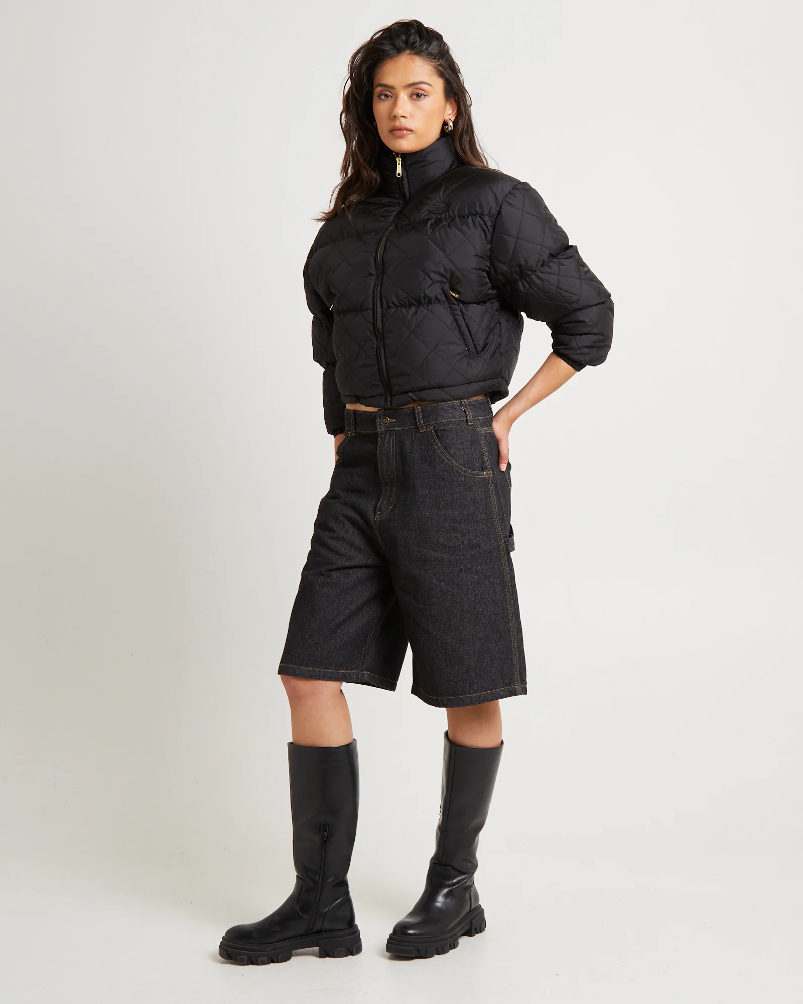 Lamkin Quilted Puffer Jacket Black - Image 4