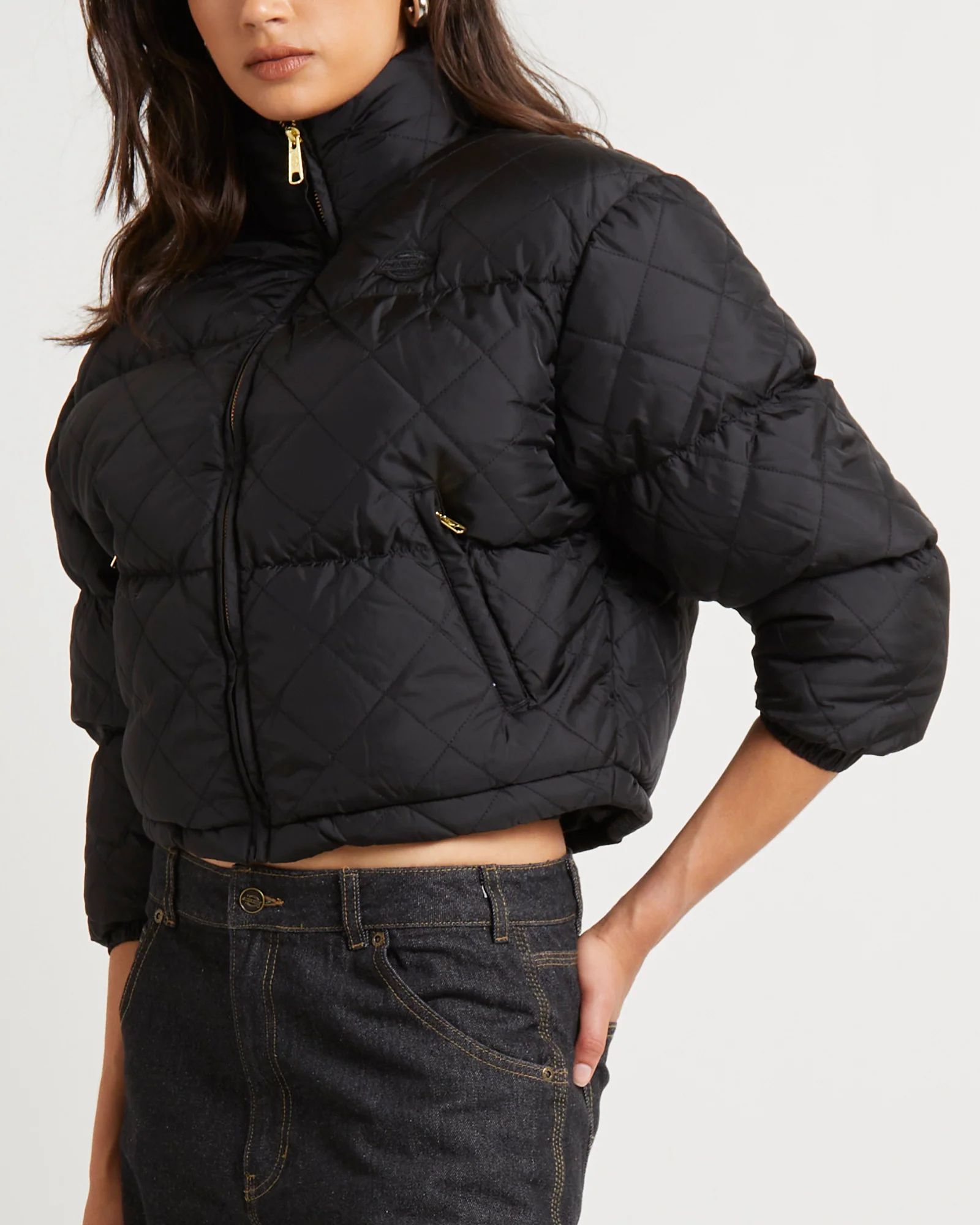 Lamkin Quilted Puffer Jacket Black - Image 5