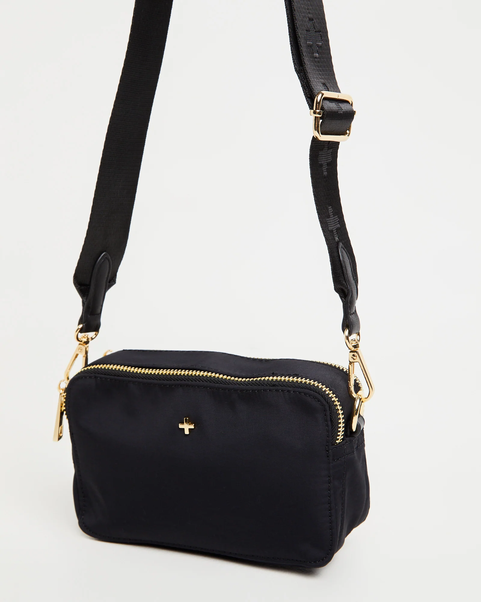 Laroi Cross Body bag in Black Nylon Gold - Image 2