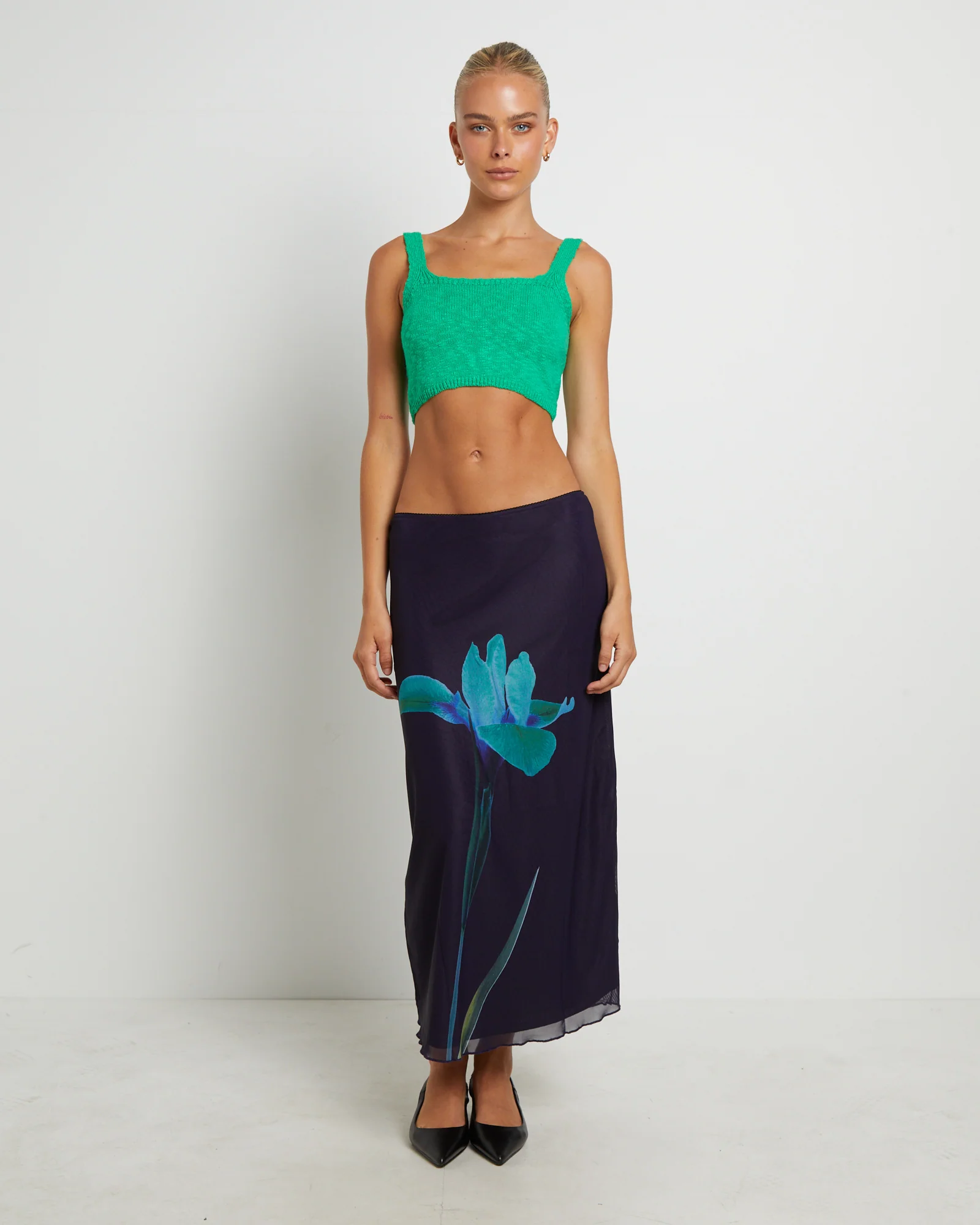 Lassie Maxi Skirt in Navy - Image 3