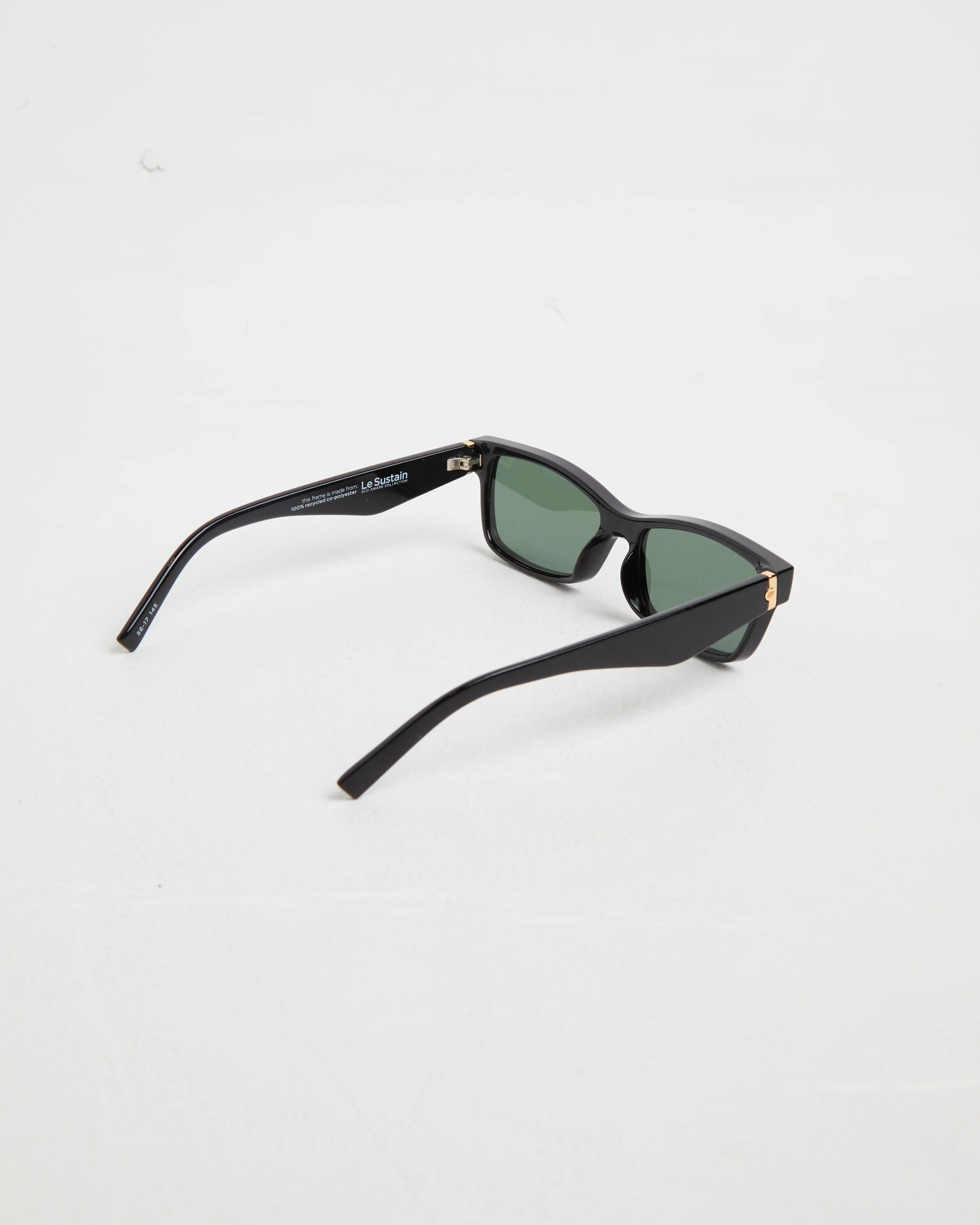 Le Sustain Plateaux Sunglasses in Black/Khaki Mono - Image 4