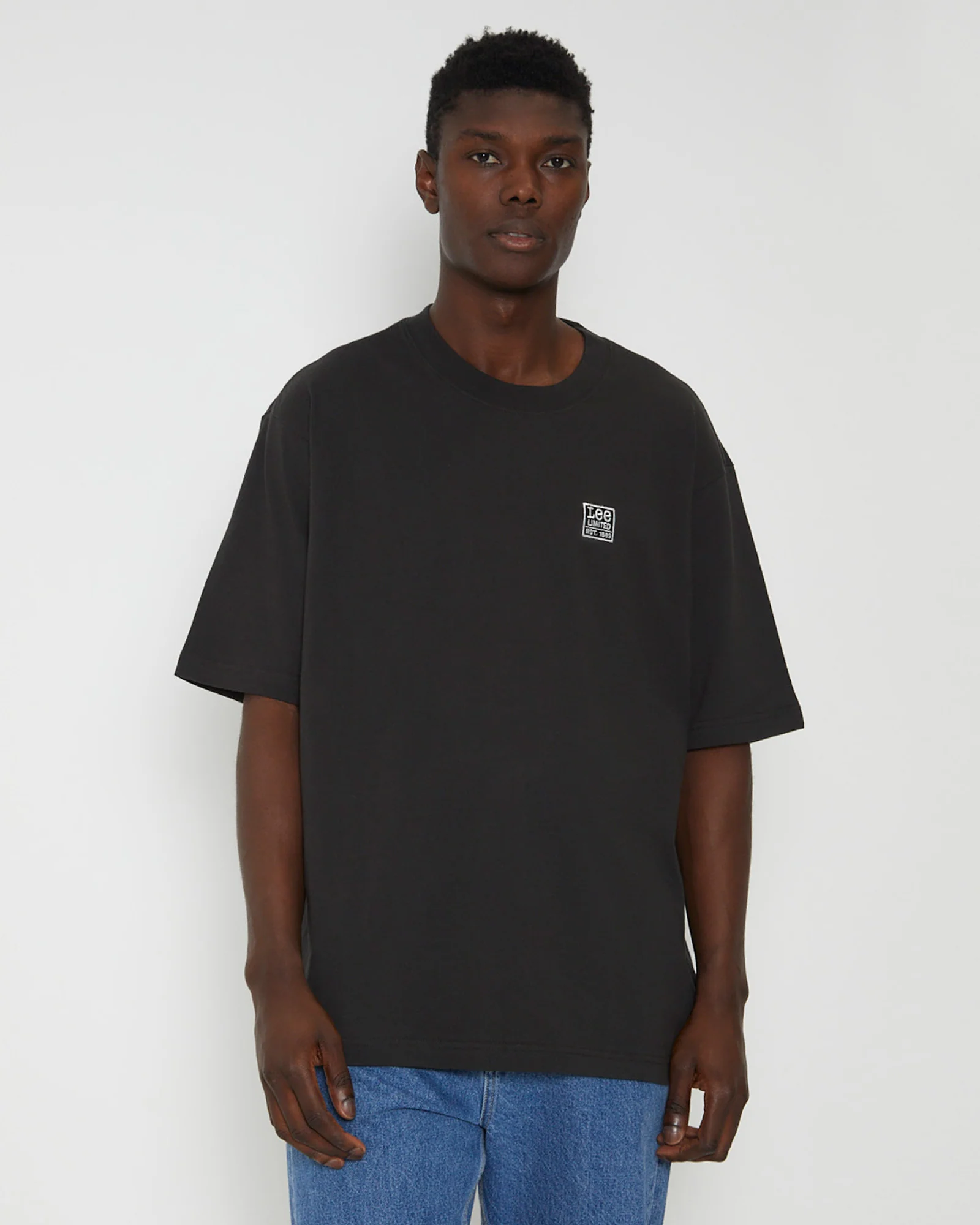 Lee Limited Baggy Short Sleeve T-Shirt in Worn Black - Image 5