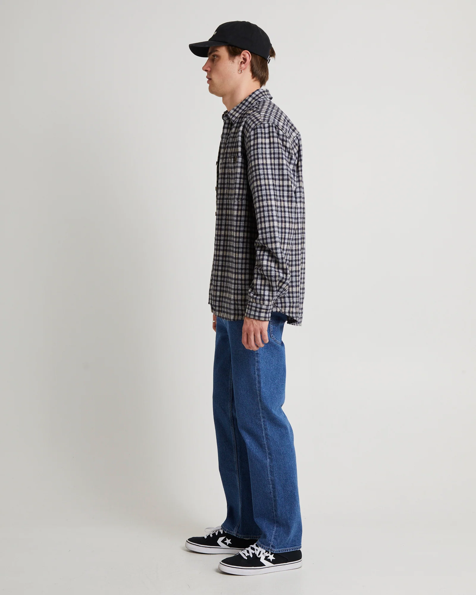 Lee Worker Long Sleeve Shirt Brown Check - Image 4