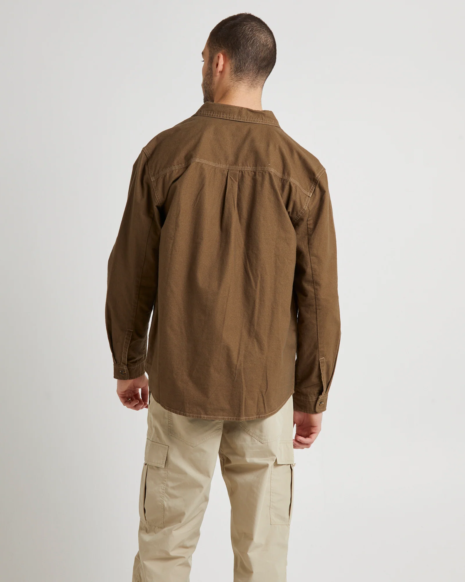Lee Worker LS Shirt Brushed Brown - Image 2