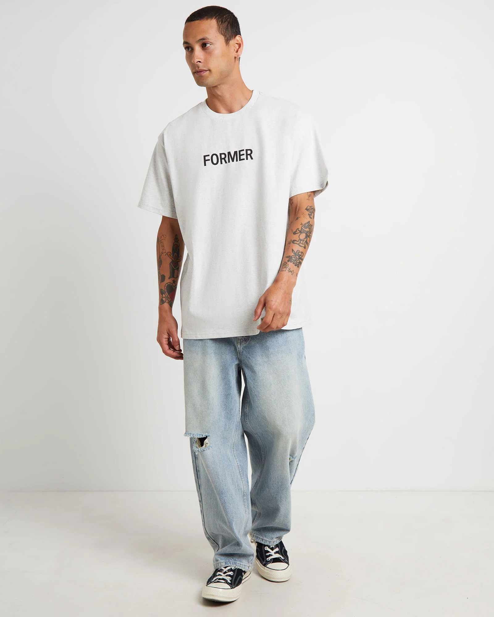 Legacy Short Sleeve T-Shirt in Grey Marle - Image 3