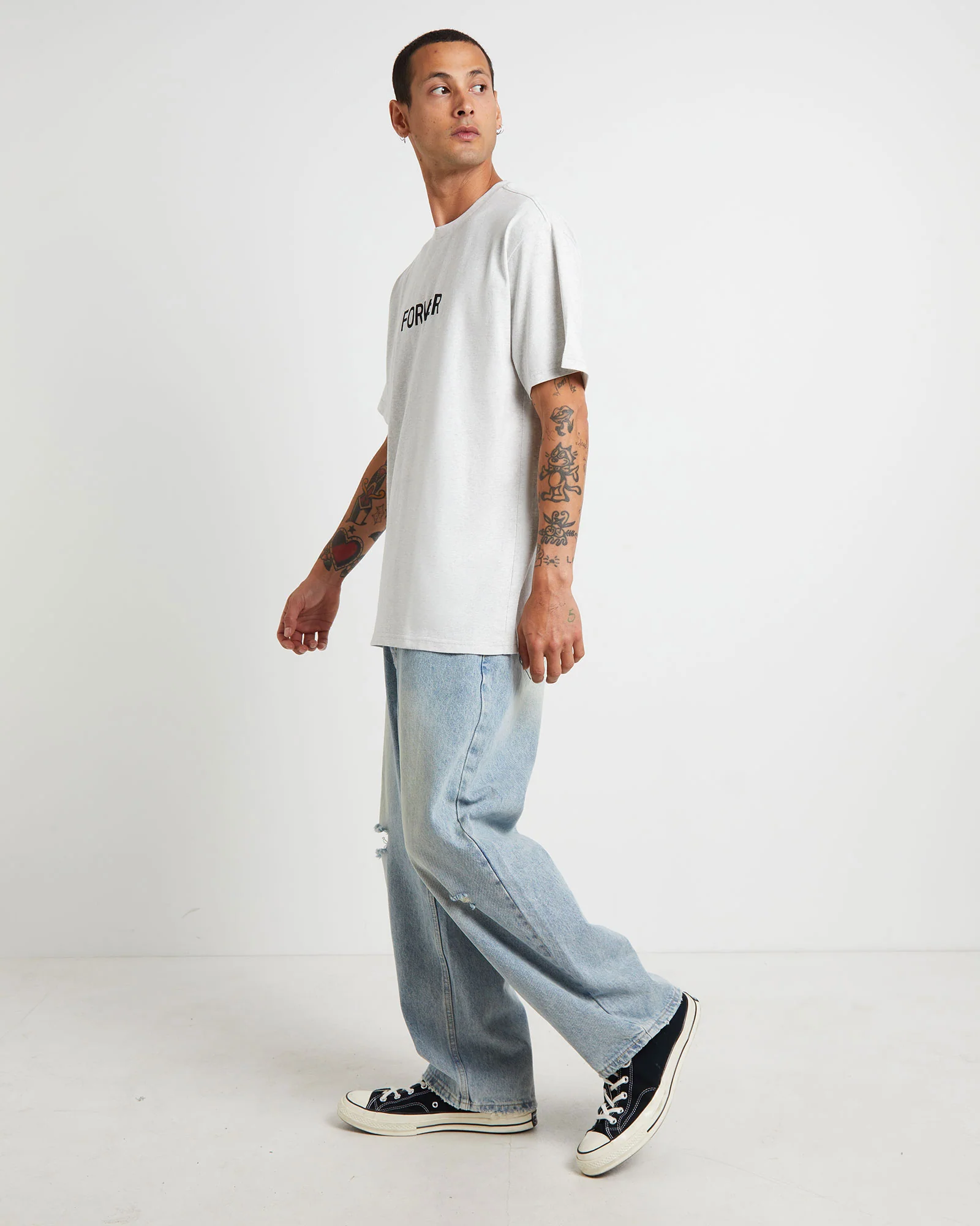 Legacy Short Sleeve T-Shirt in Grey Marle - Image 4