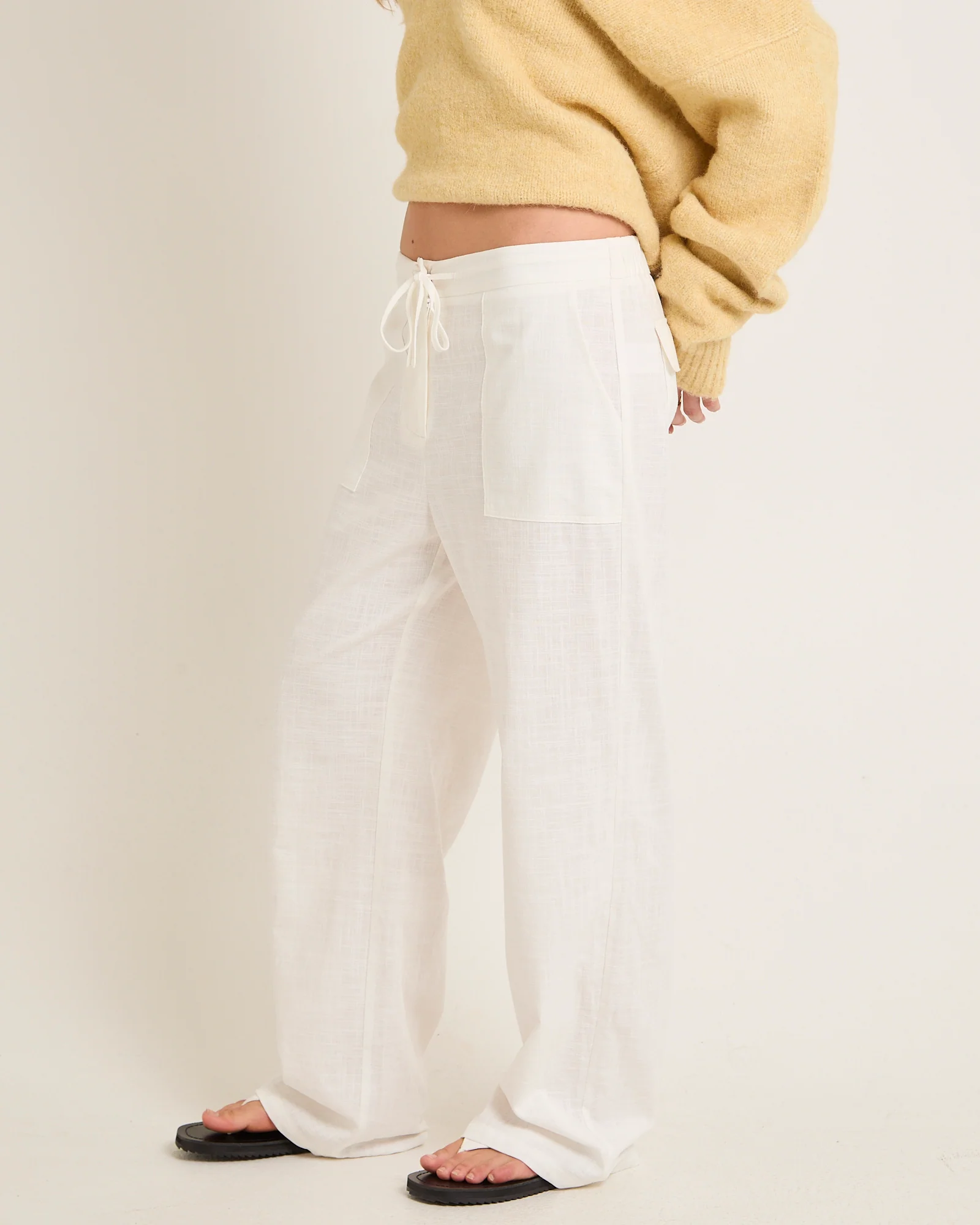 Lenny Linen Patch Pocket Pants - Image 4