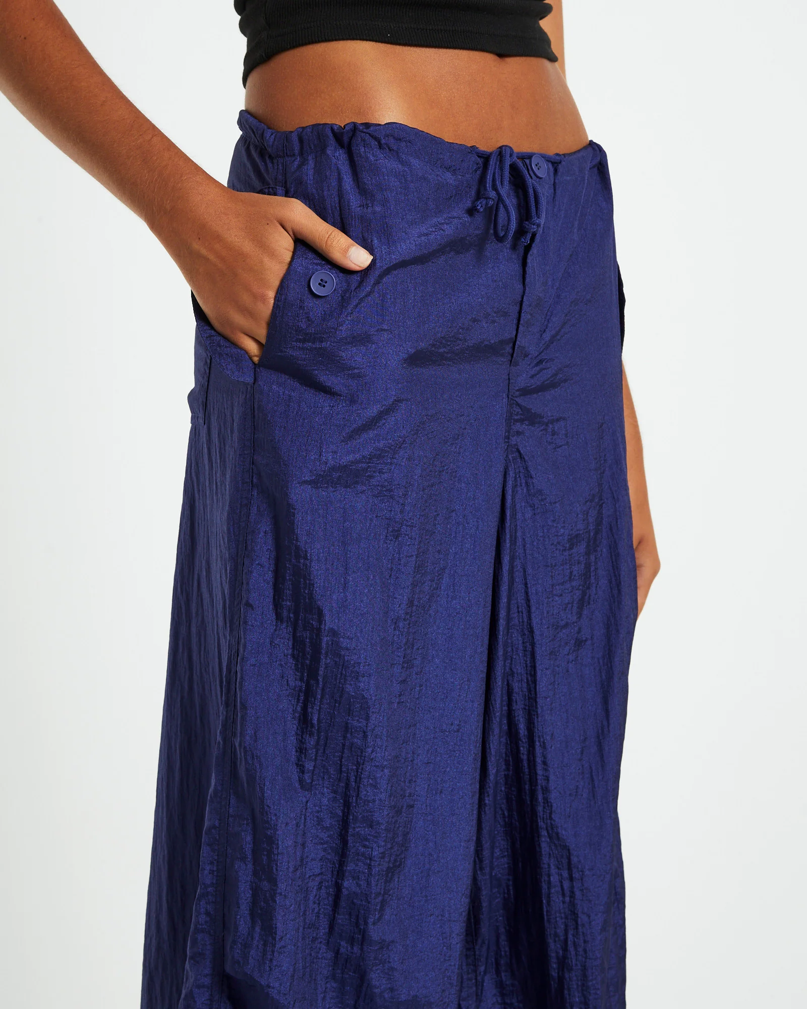 Leoni Parachute Tech Pants Blue - Image 5