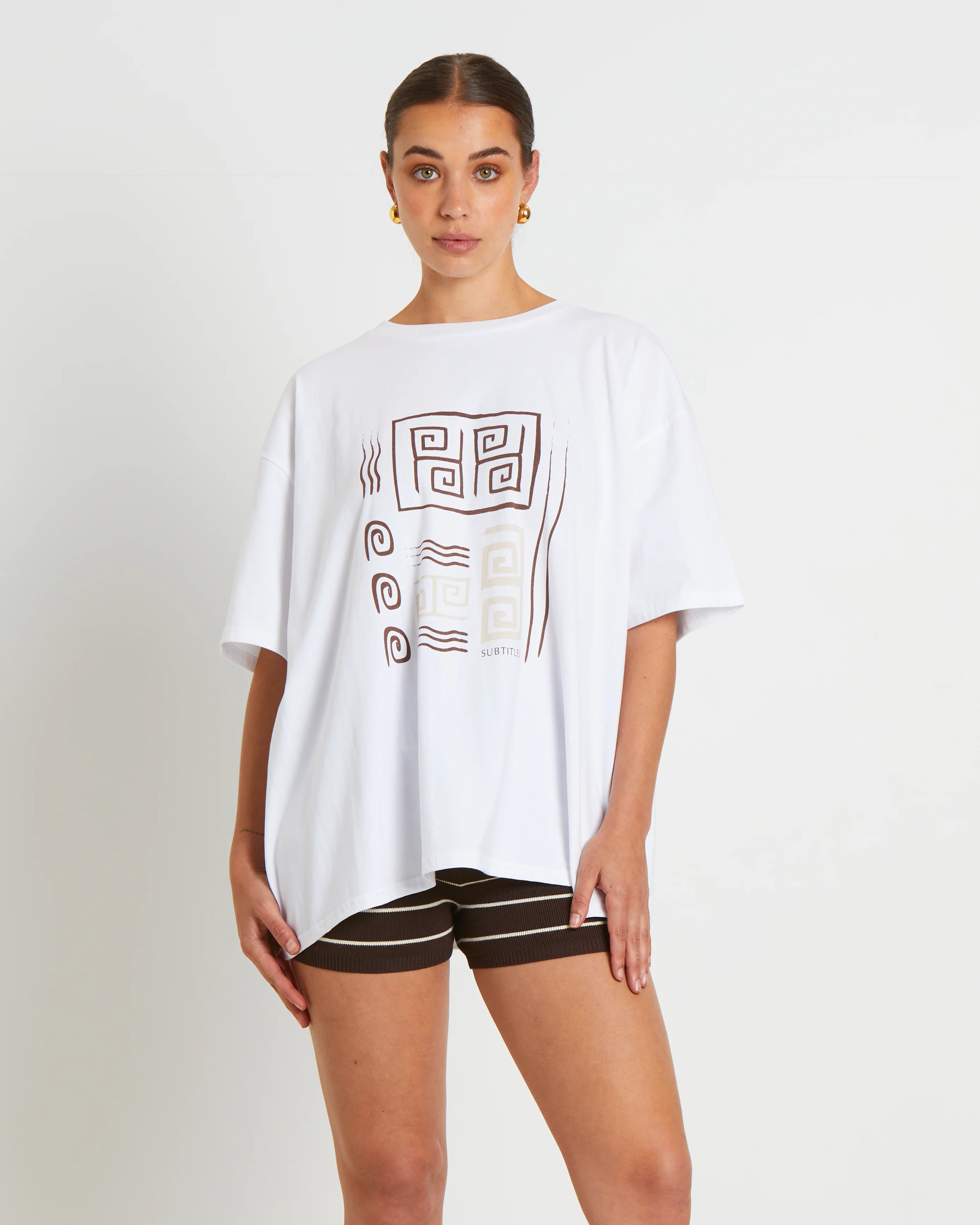 Let Go Oversized T-Shirt in White - Image 3