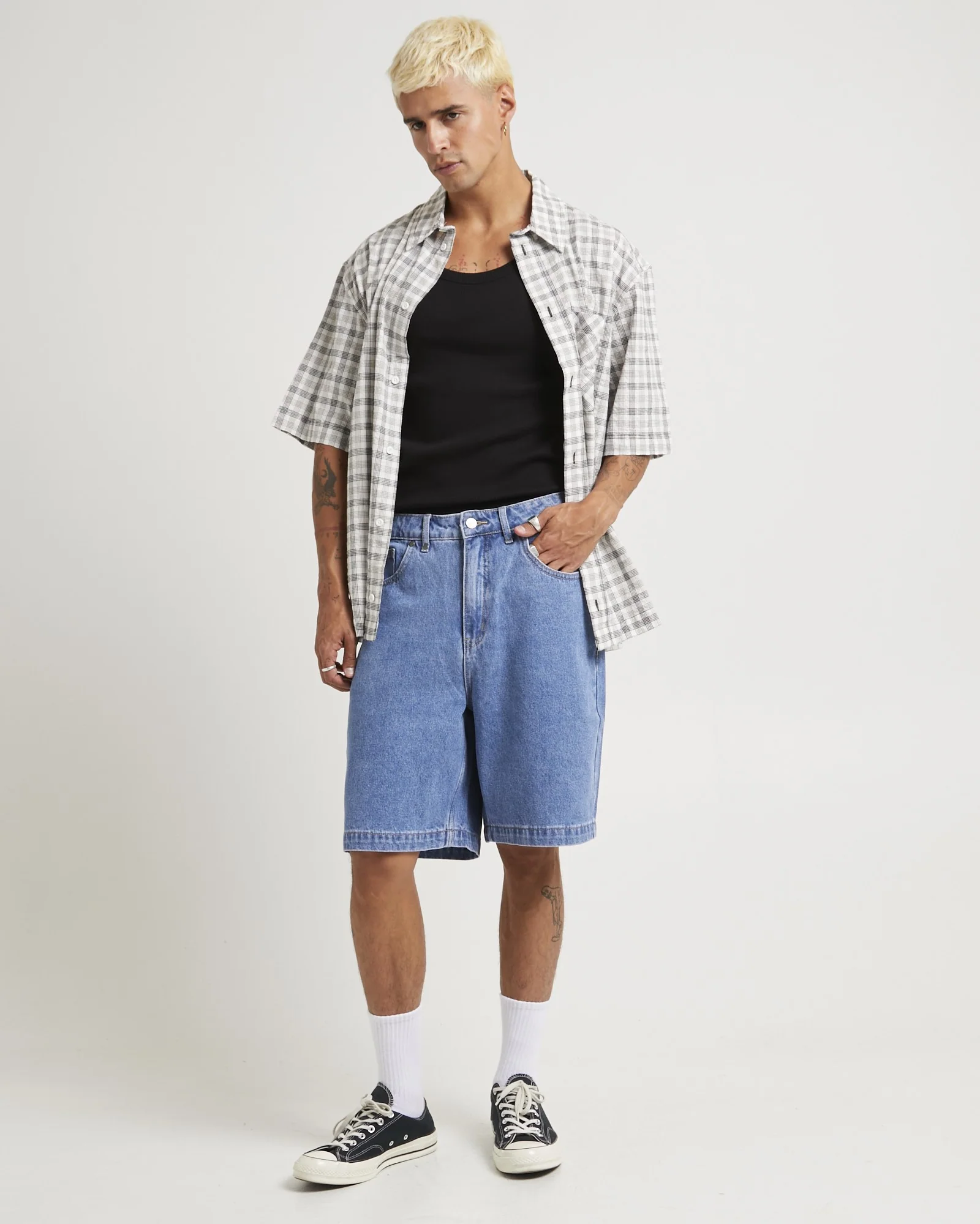 Lil C Denim Baggy Shorts 22" - Image 3