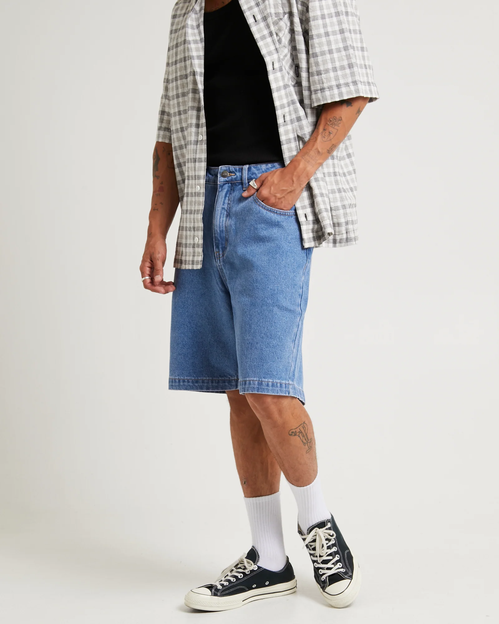 Lil C Denim Baggy Shorts 22" - Image 4
