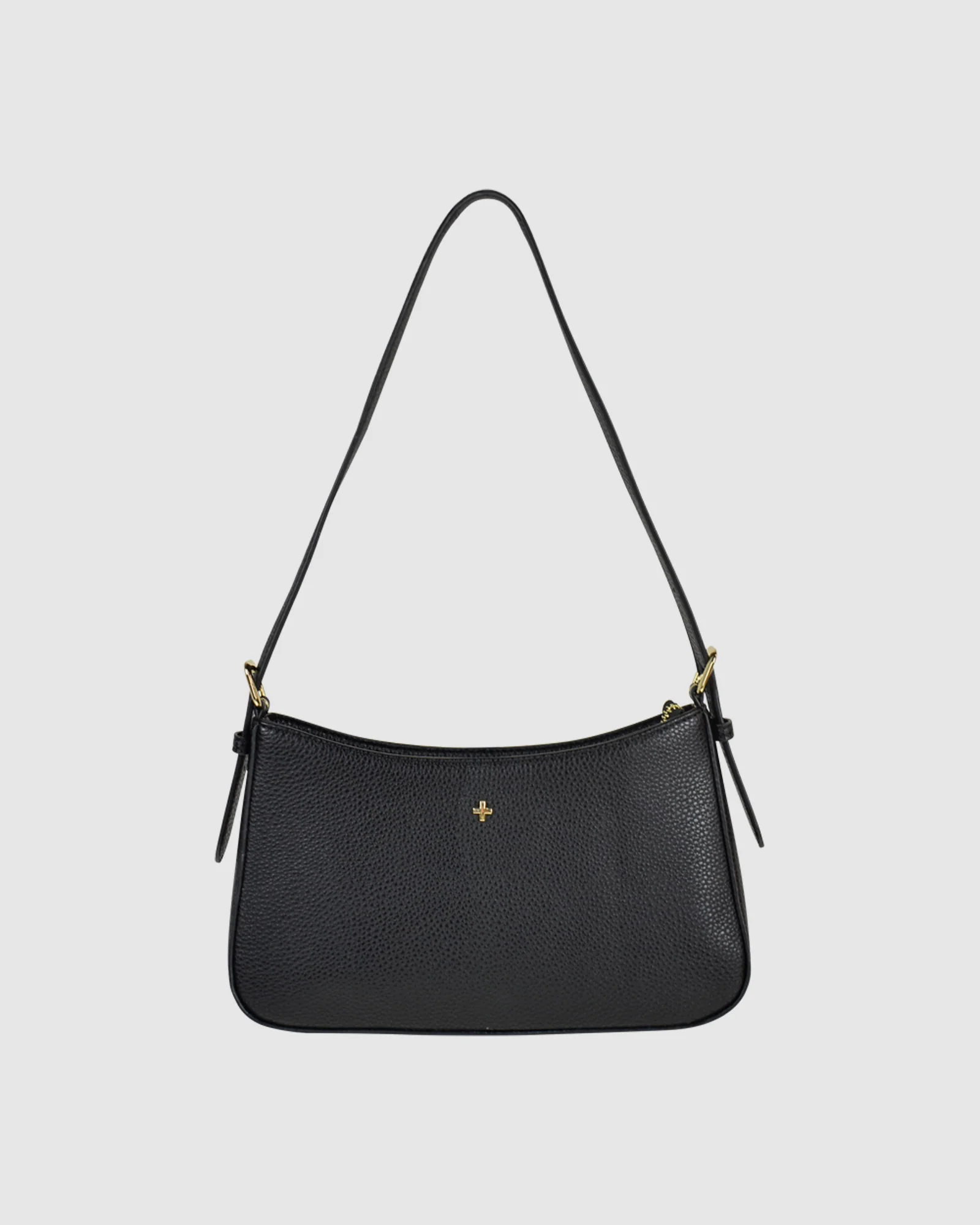 Lilu Shoulder Bag in Black Pebble Gold - Image 2