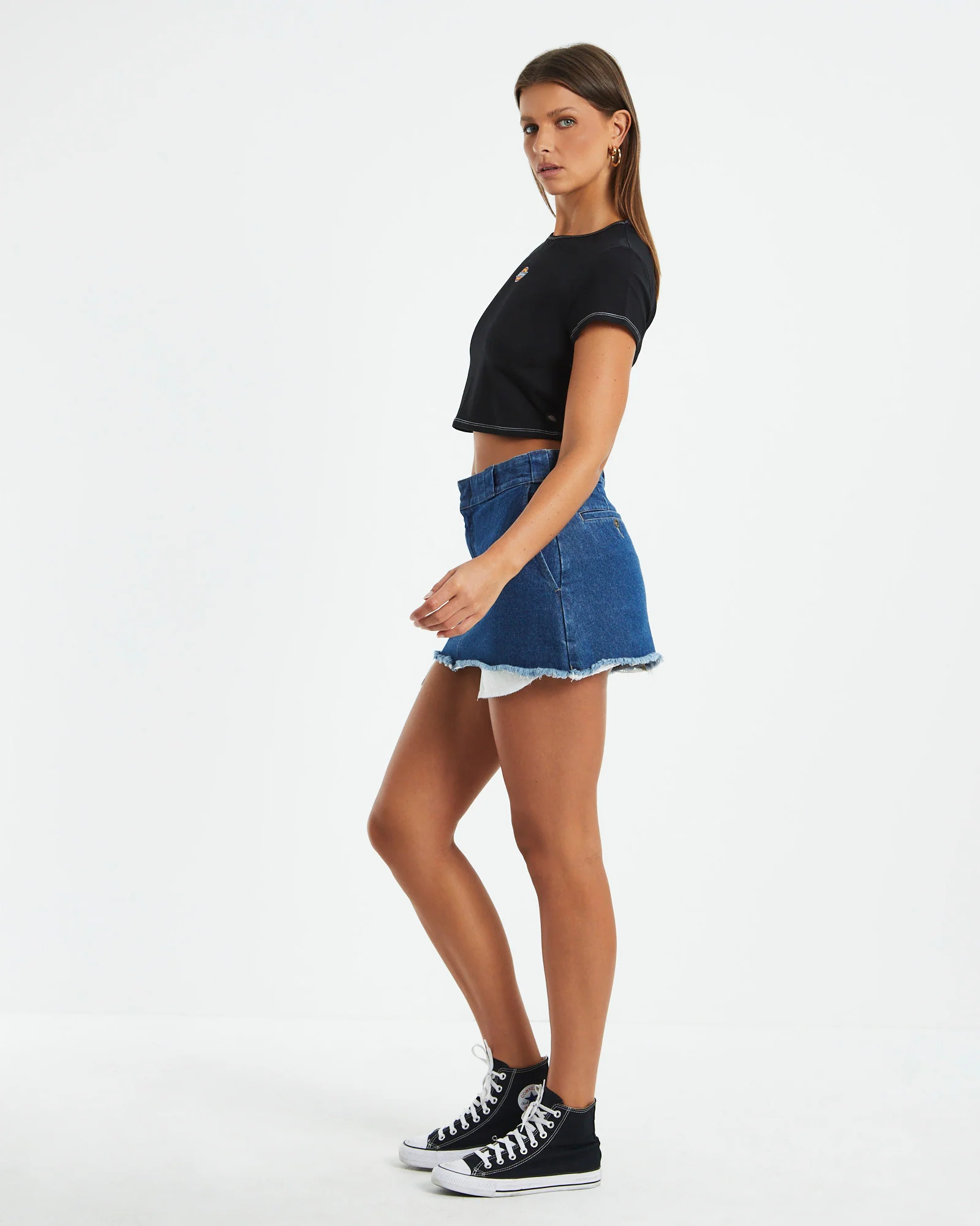 Logo Baby Cropped Tee Black - Image 4