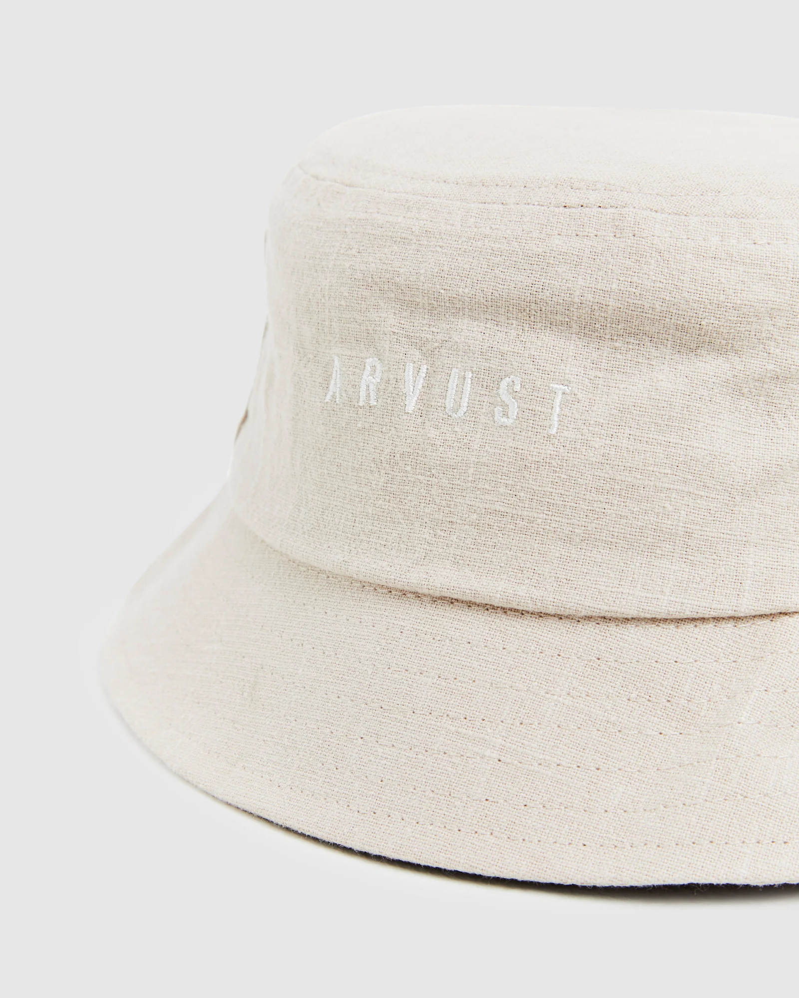Logo Linen Bucket Hat Natural - Image 4