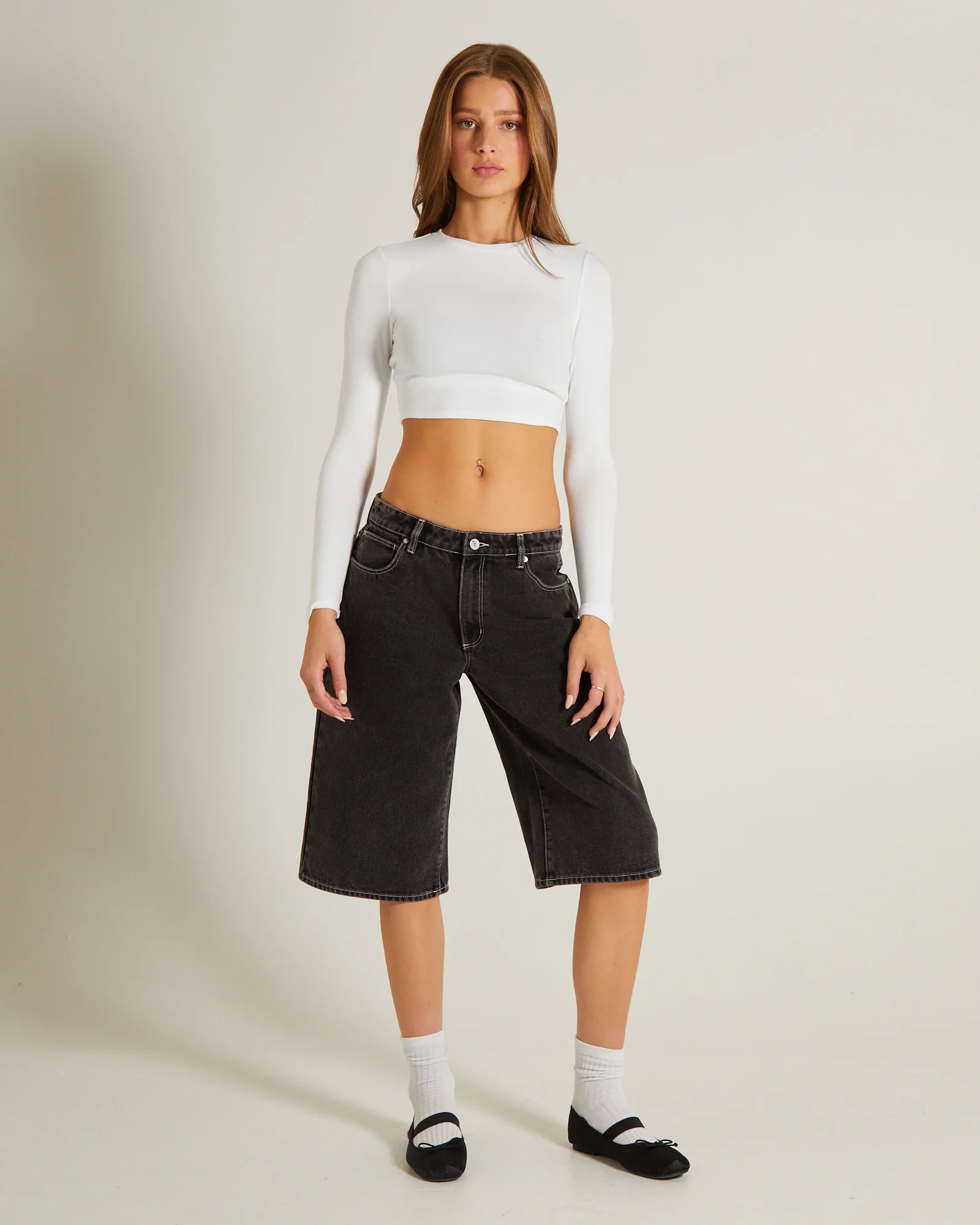 Long Sleeve Crop Top - Image 3
