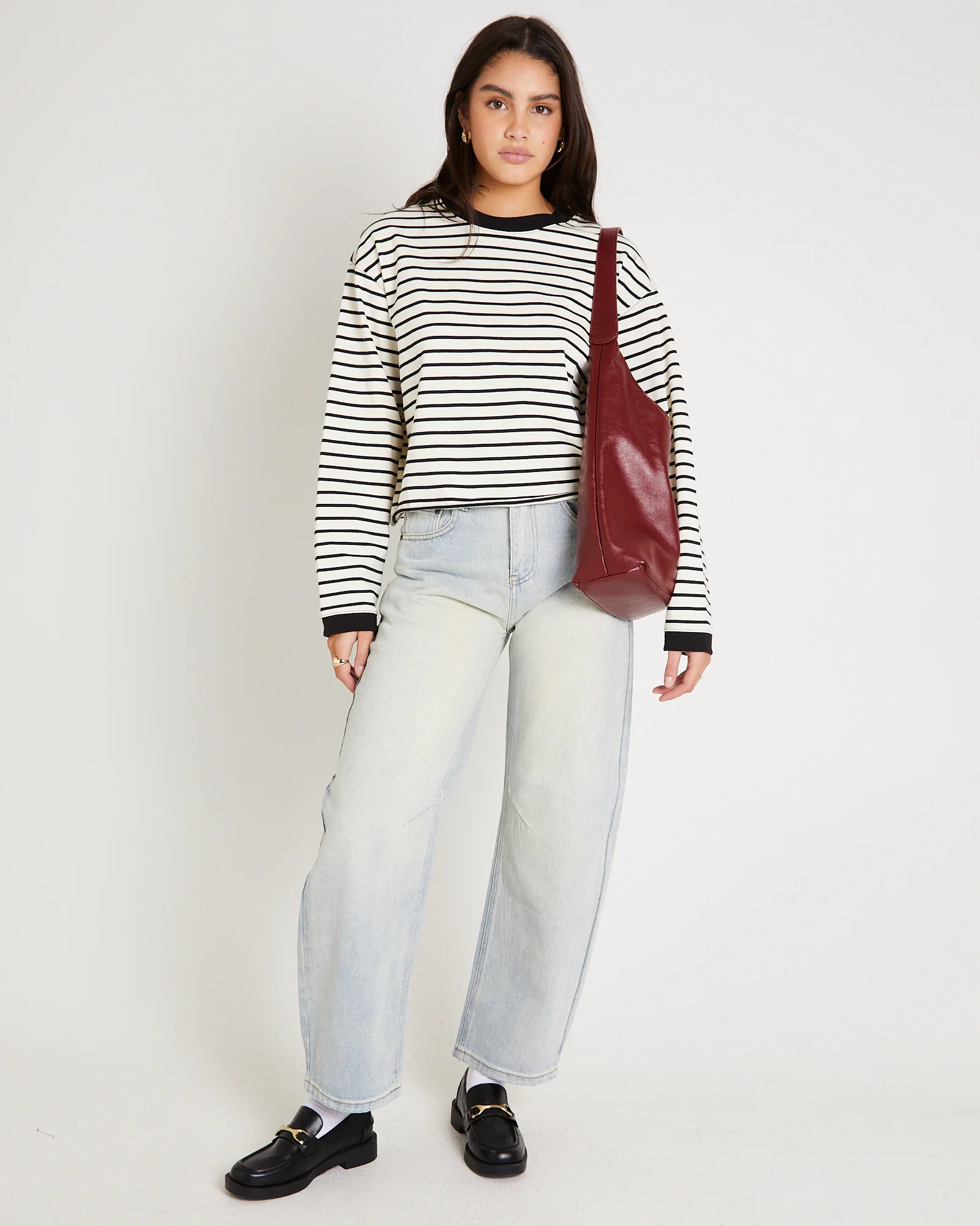 Long Sleeve Stripe Top - Image 2