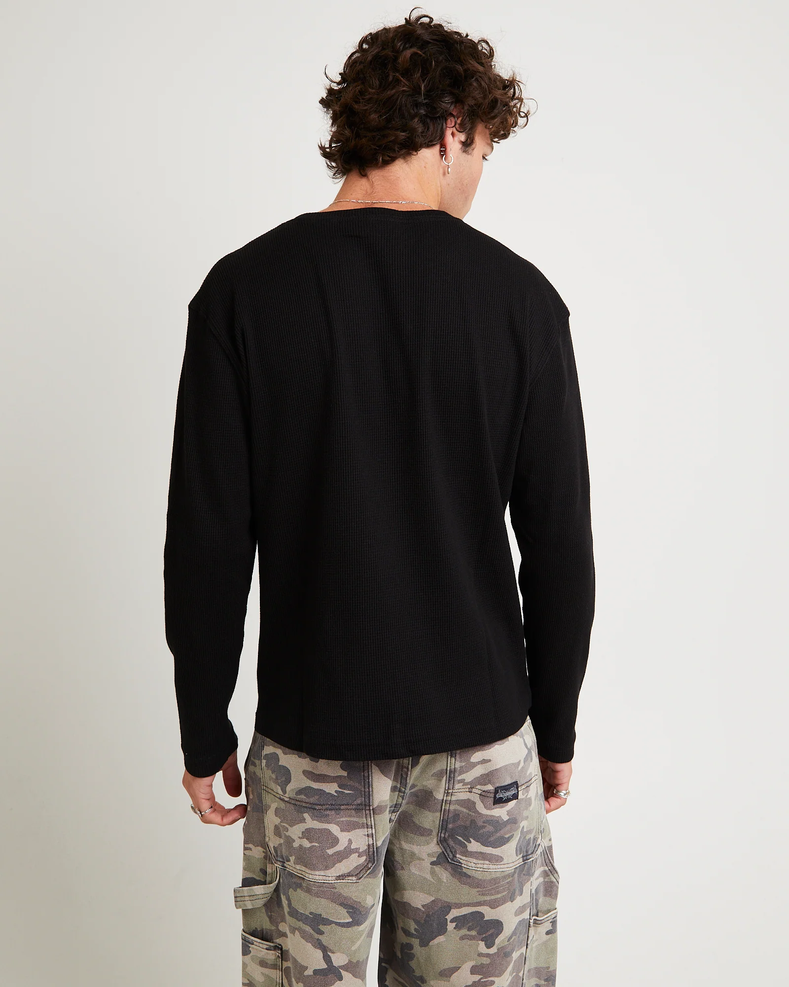 Long Sleeve Waffle Shirt - Image 2