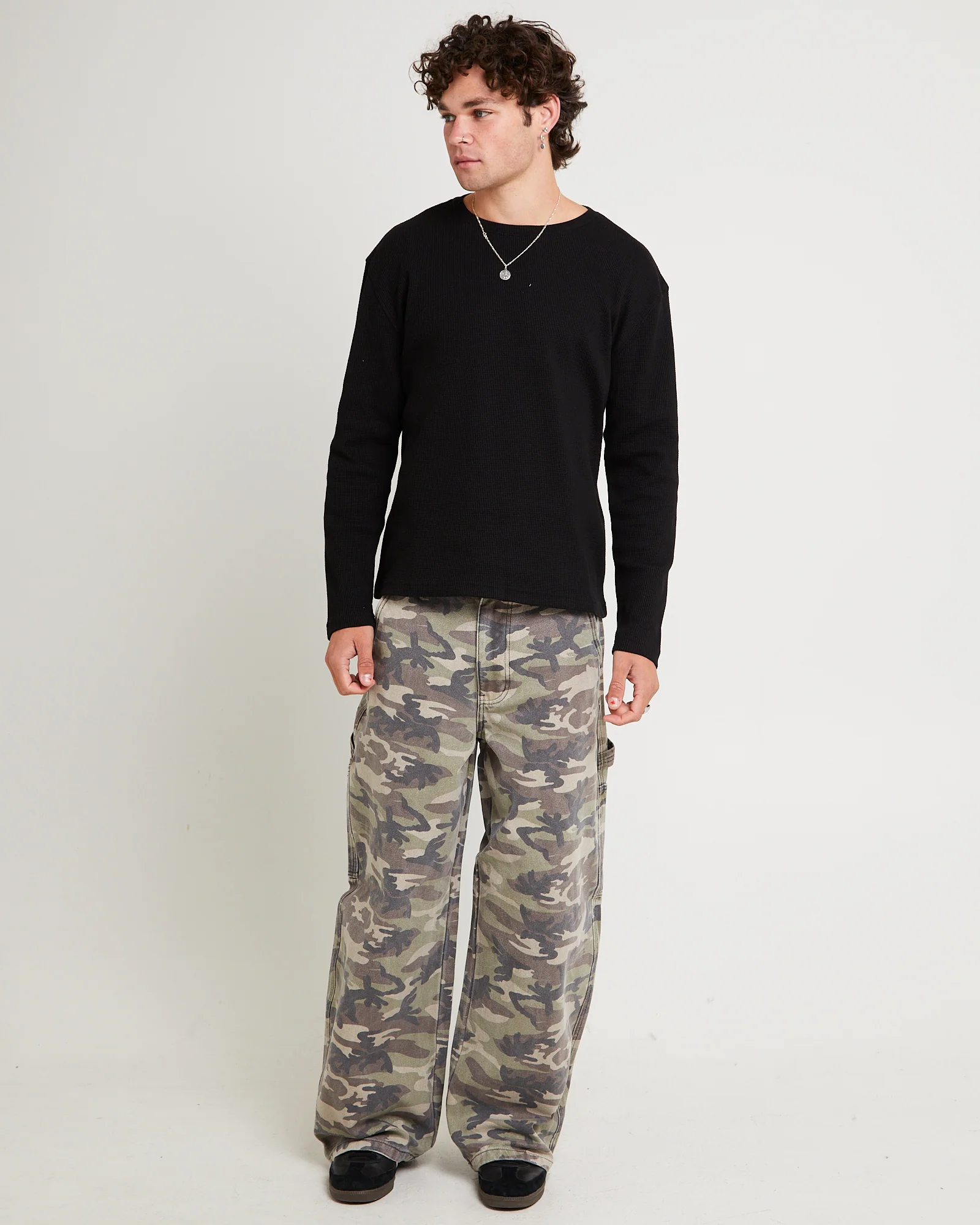Long Sleeve Waffle Shirt - Image 3
