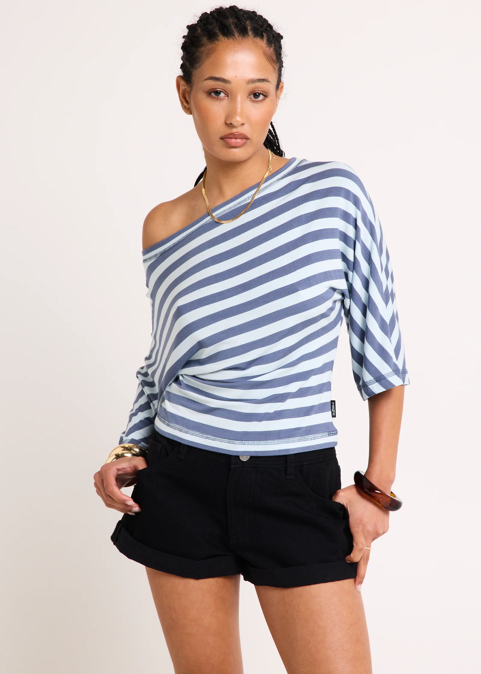 Lorde Stripe Assymetric Top - Image 5