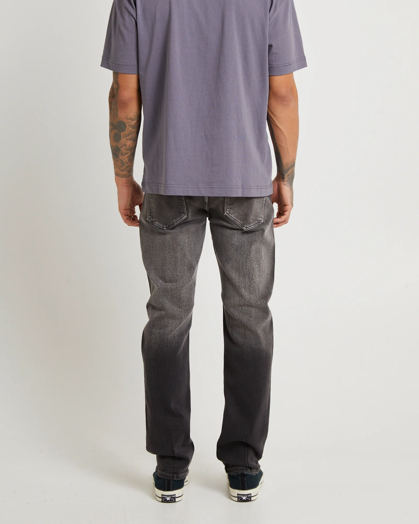 Lou Straight Denim Jeans Argent - Image 2