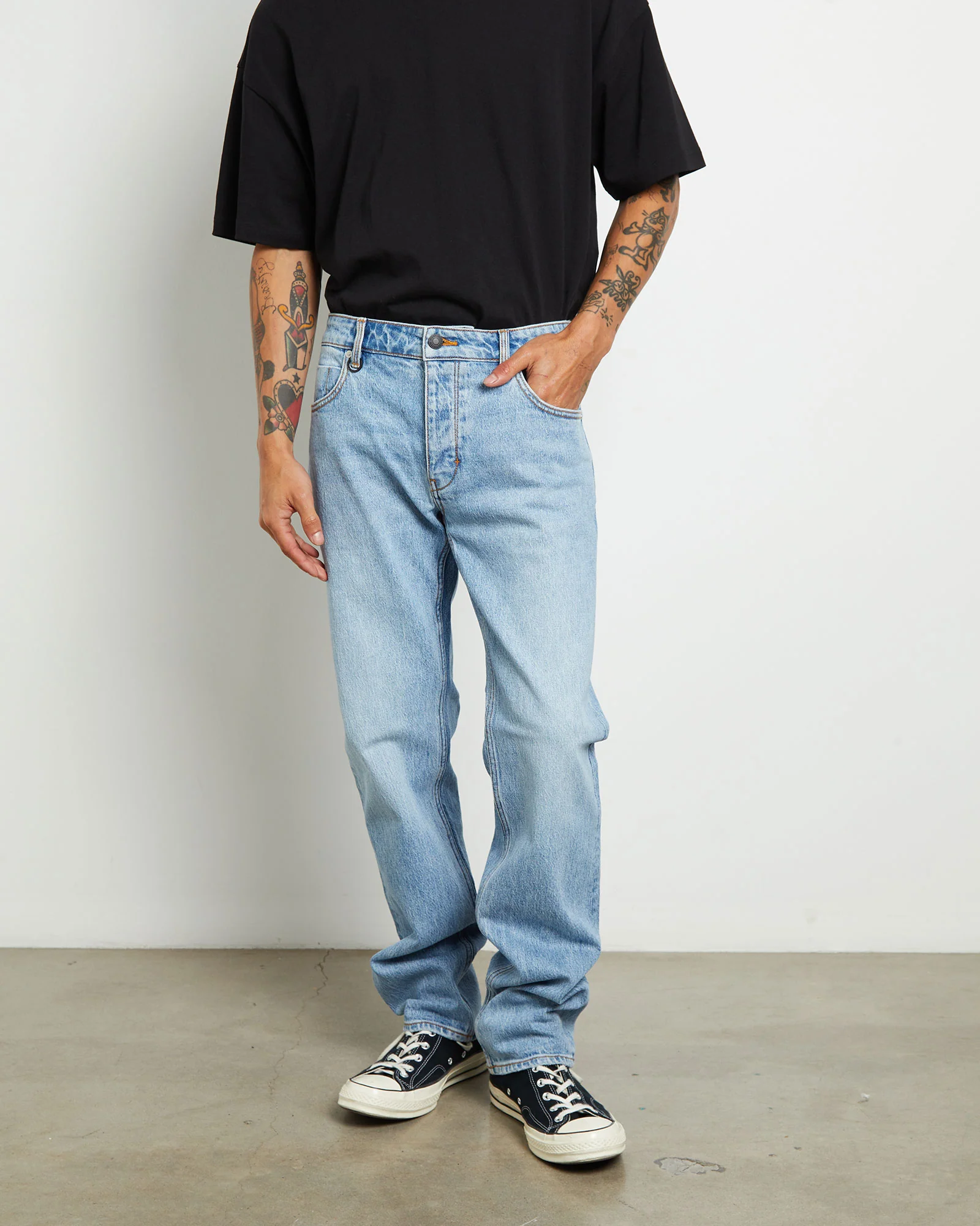 Lou Straight Denim Jeans in Roman Blue - Image 4
